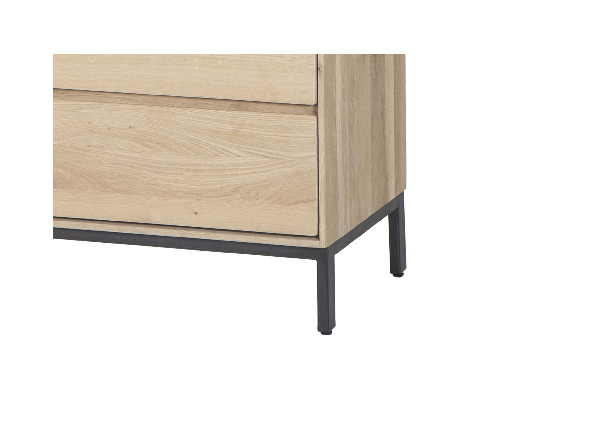 Buffet Polar 190cm - chêne massif & décor - naturel
