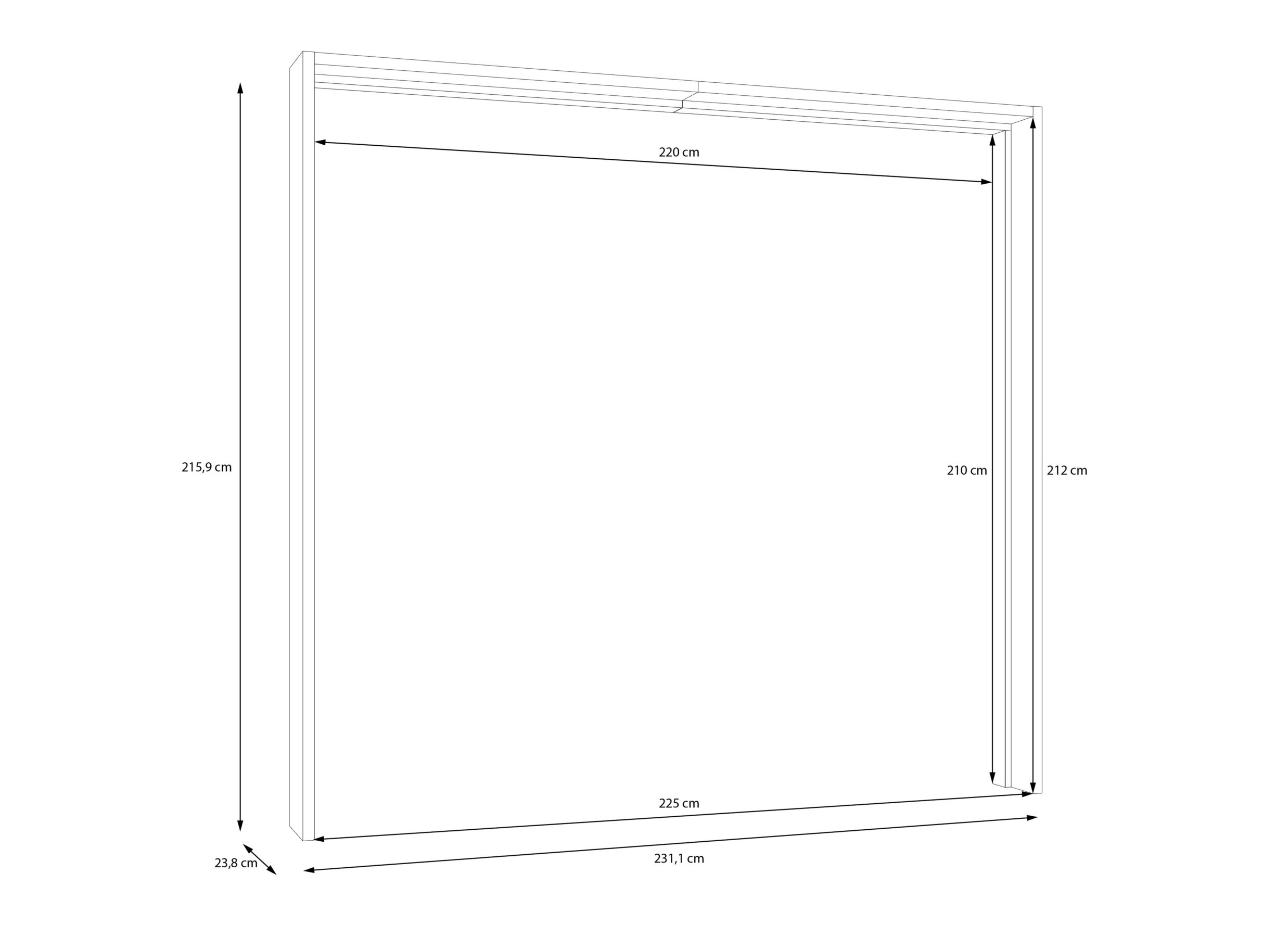 Dimensions - Encadrement pour armoire Ingalill - décor - sand
