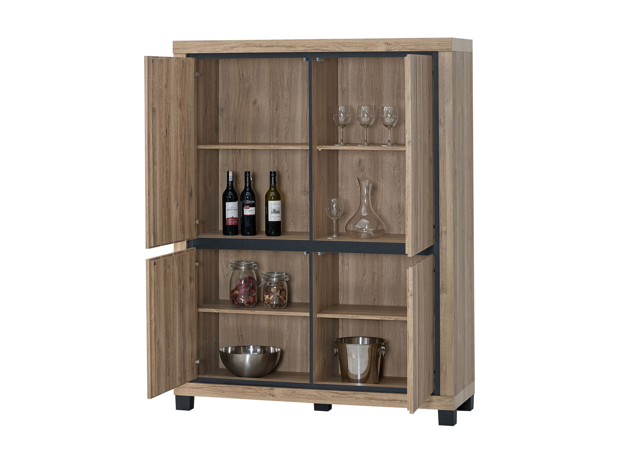 Indeling - Barkast Eduard 128cm - decor - summer oak
