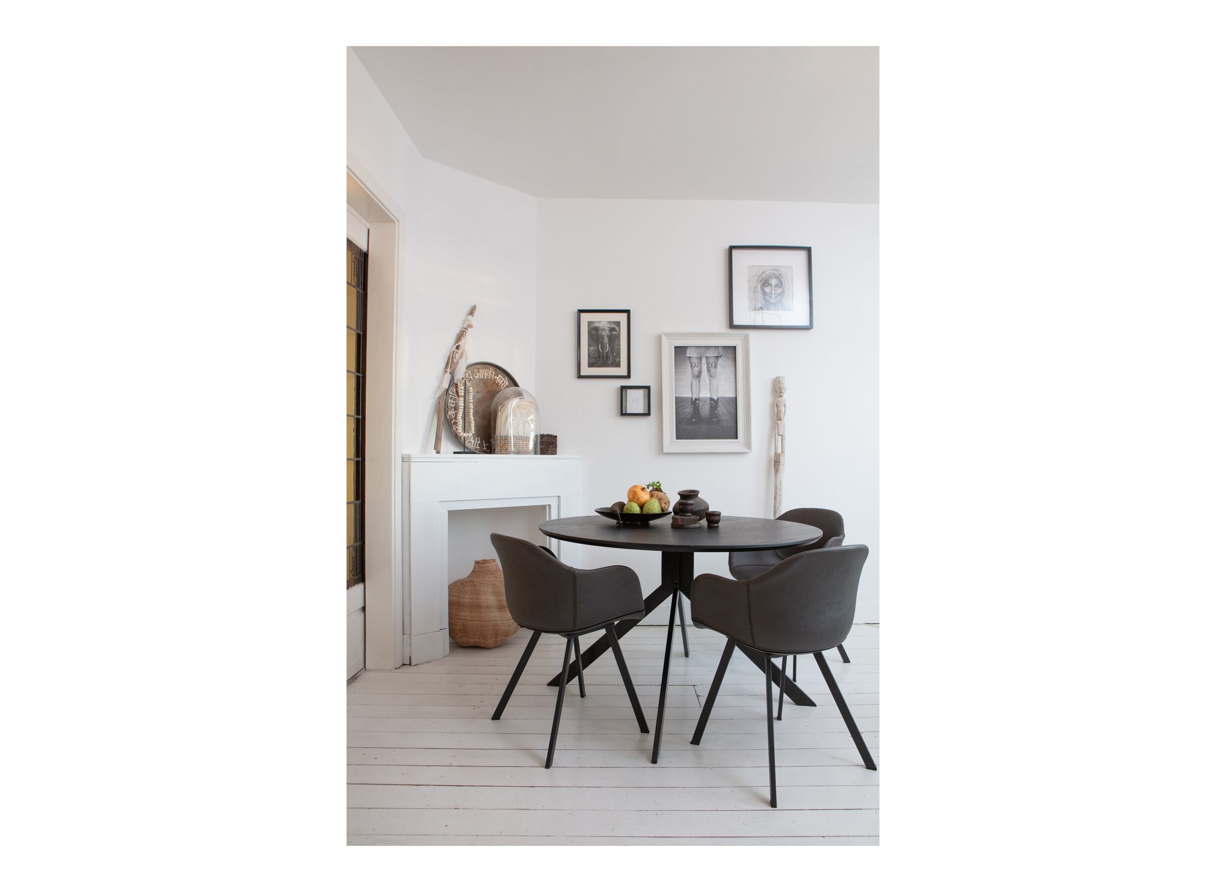 Ronde tafel Ø120cm - MDF - zwart