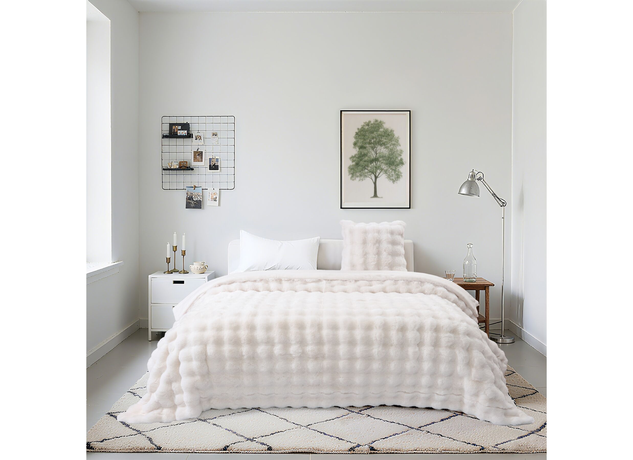 Sfeerfoto - Plaid Bilbao 220x240cm - microvezel - beige