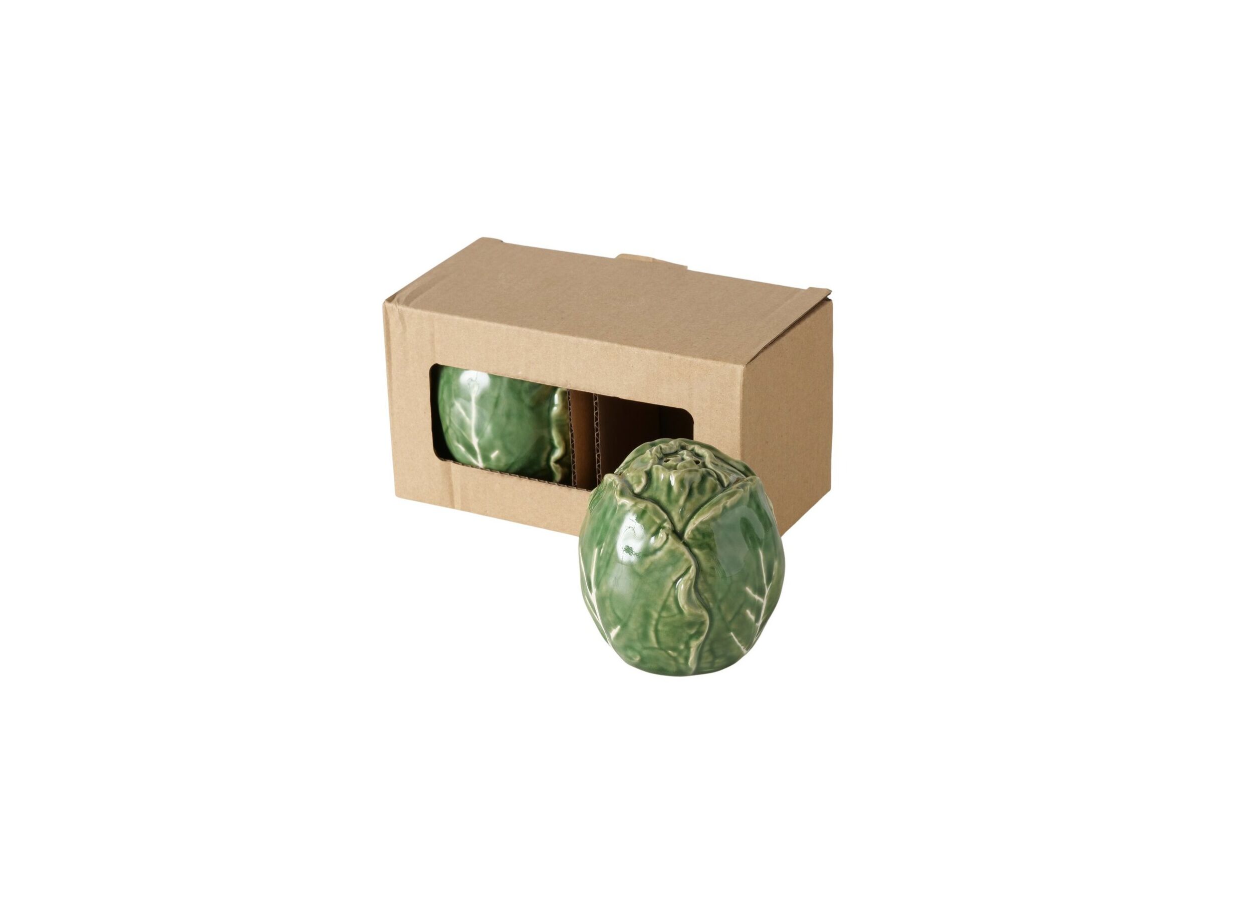 Hoofdfoto - Peper en zoutmolen Kool H7,5cm - keramiek - groen