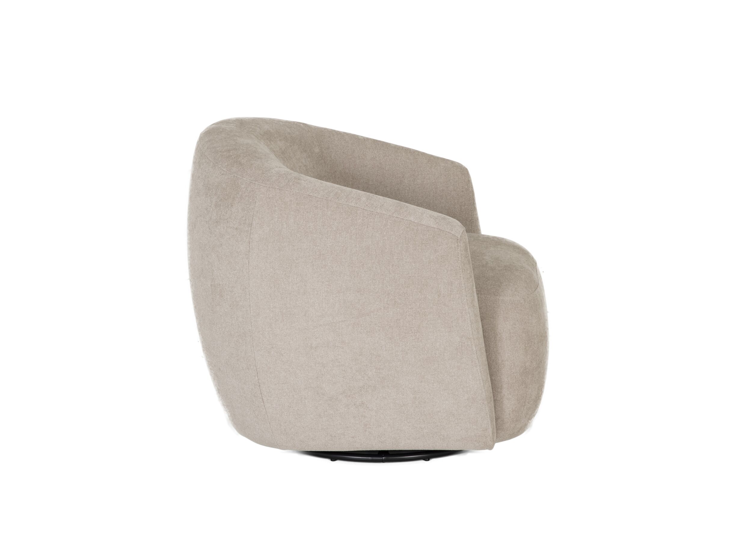 Aperçu - Fauteuil pivotant Gela 85x95x80cm - tissu - brun clair