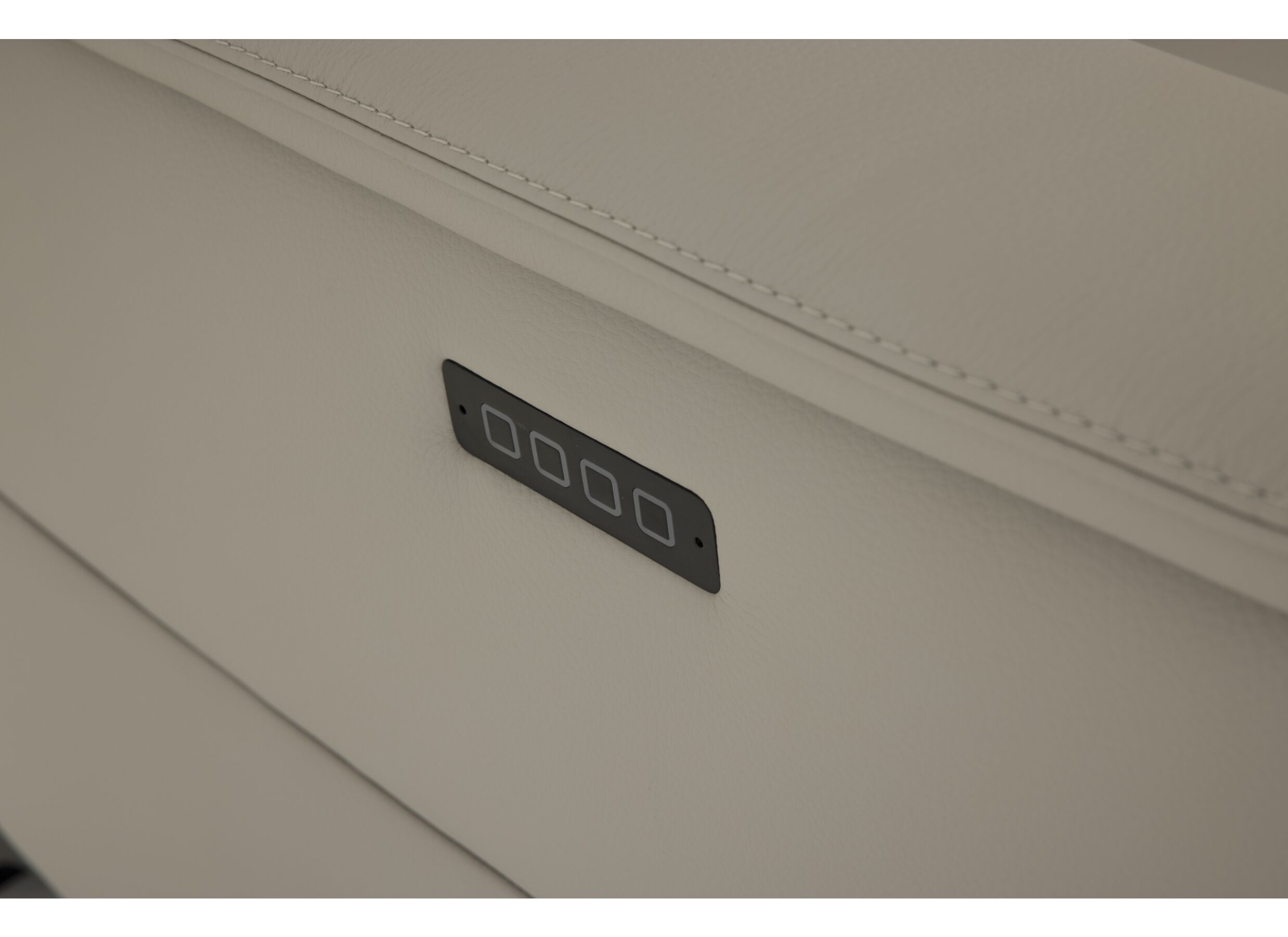 Detailfoto - Zetel Malorix 3+2+1-zit - leder - beige met relax