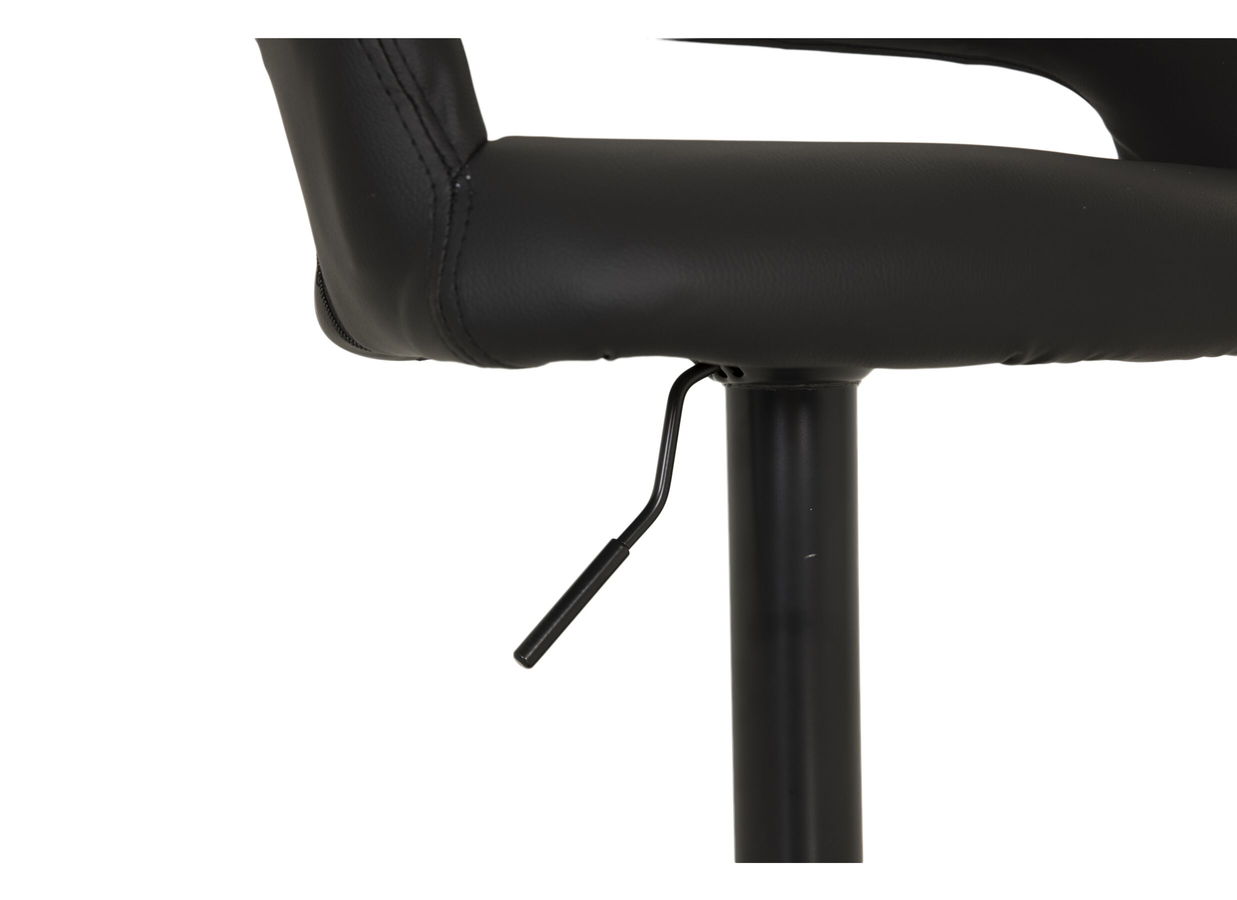 Barstoel Zorn lederlook - zwart