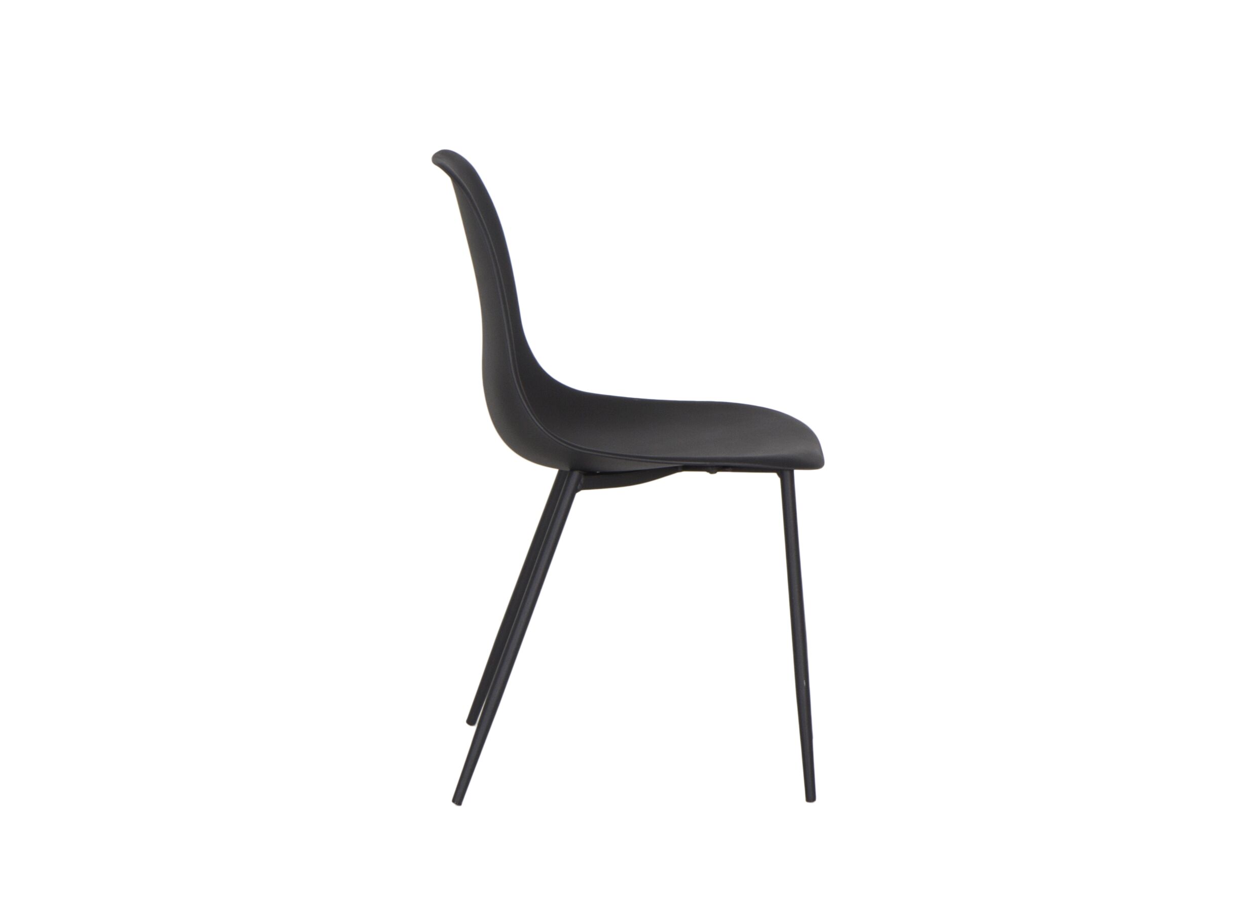 Chaise coque Goy 46x52,5x82,5cm - polypropylène - noir