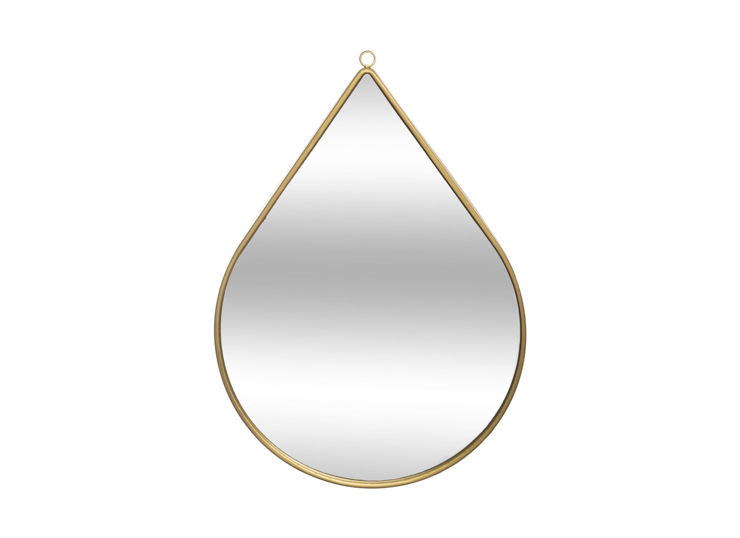 Spiegel Drop 21x29cm - mdf & ijzer - goud