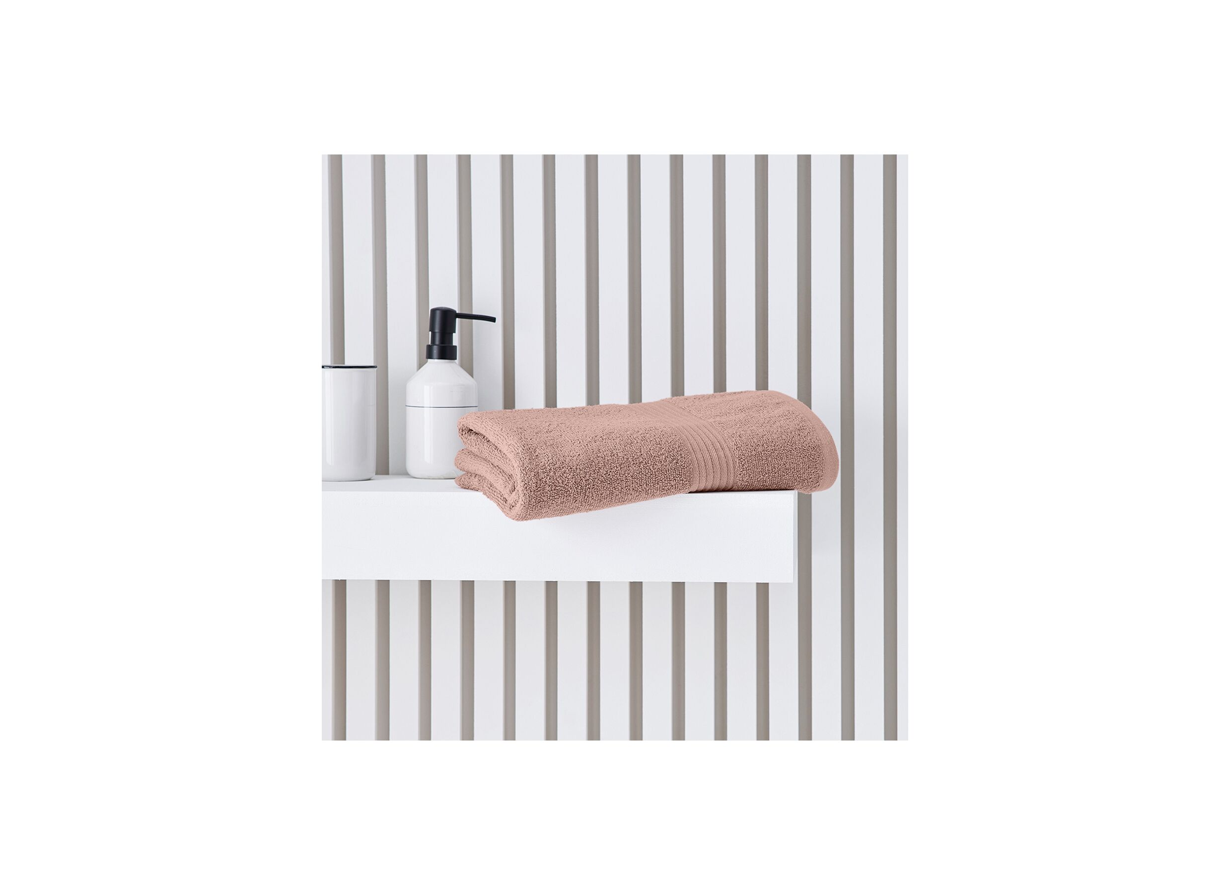 Drap de bain Essential 70x130cm rose des sables - Drap de bain Essential 70x130cm rose des sables