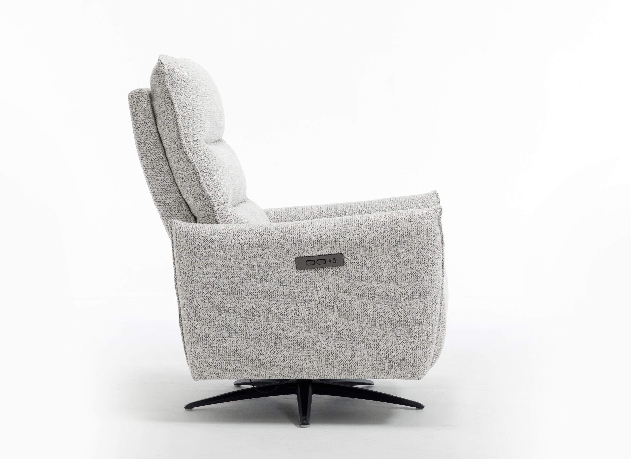 Aperçu - Fauteuil relax Jorge électrique - tissu - greige