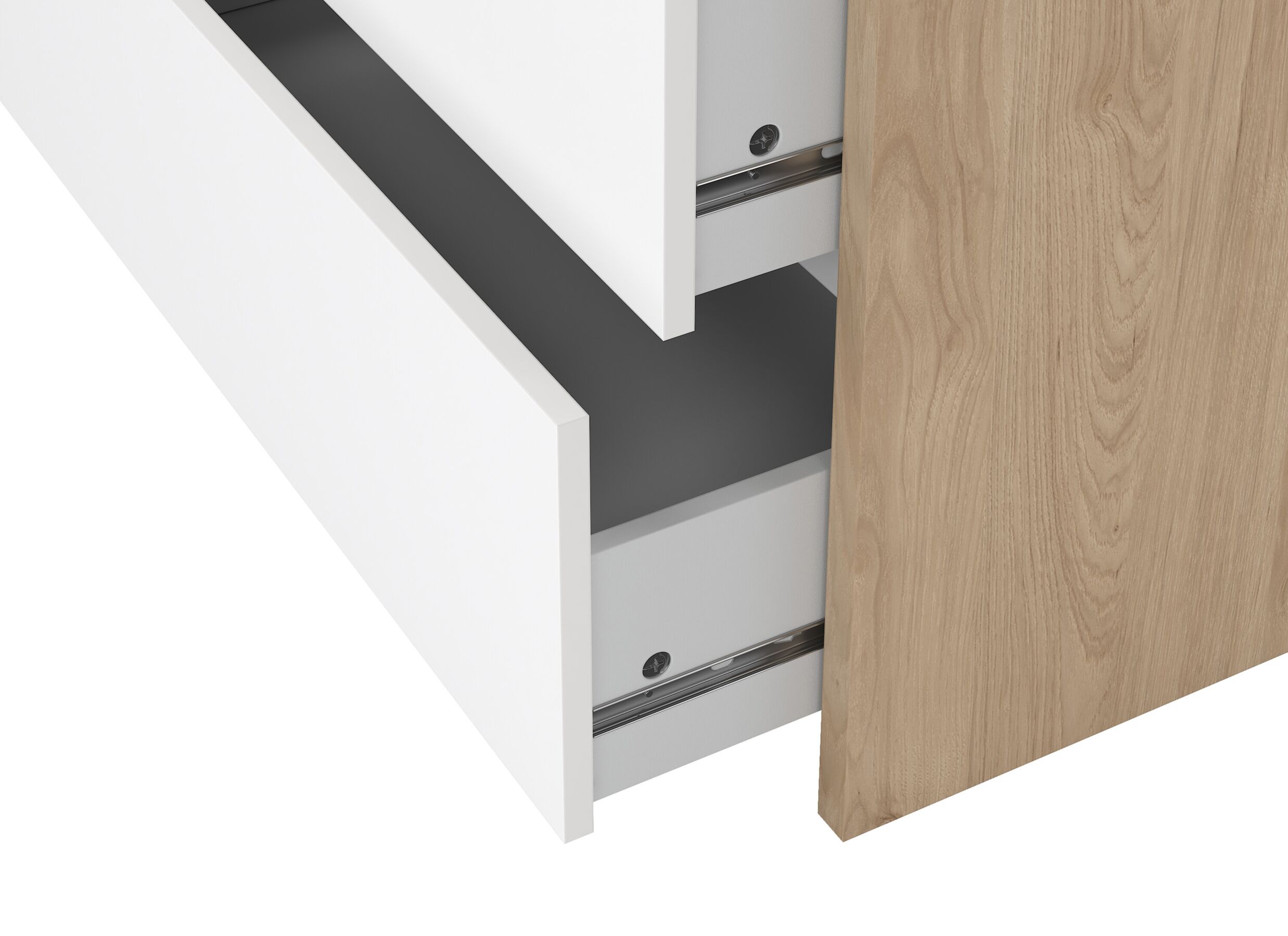 Detail - Commode Next 80x48x84cm - décor - blanc/jackson hickory
