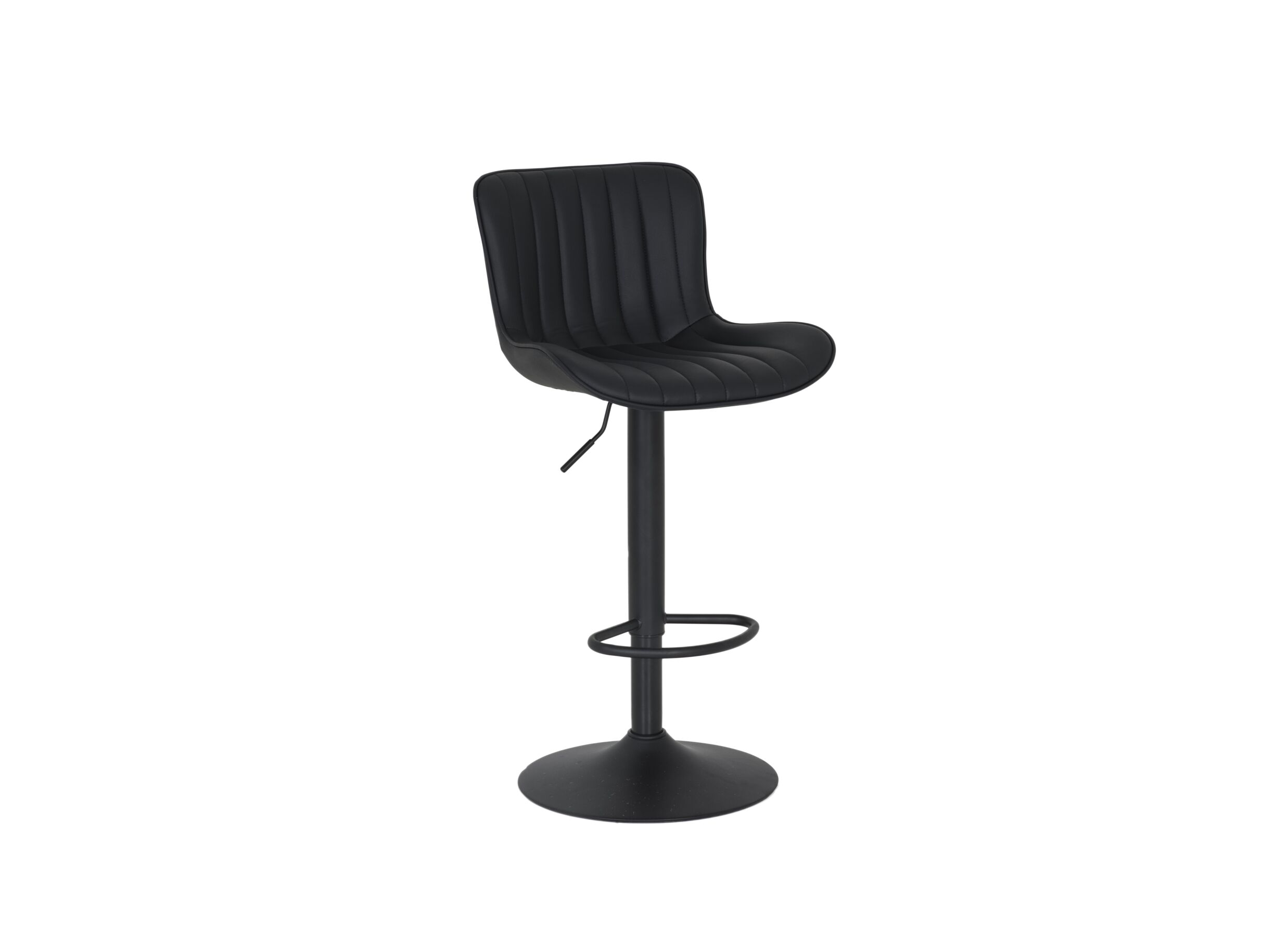 Chaise de bar Gigolo HA58-83cm - similicuir - noir