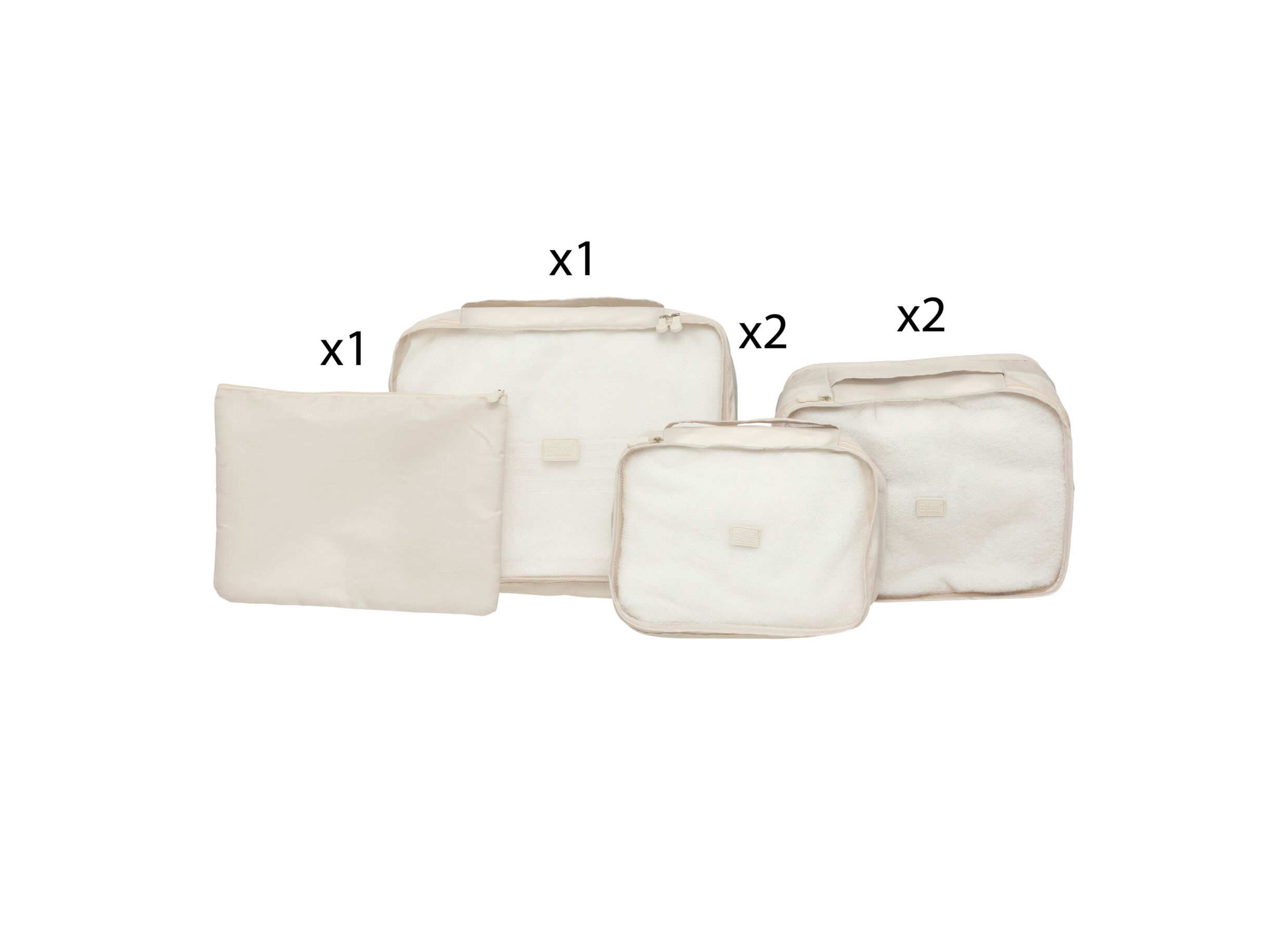 Aperçu - Organisateurs Aloha 6 pièces - fibre de polyester - beige & noir
