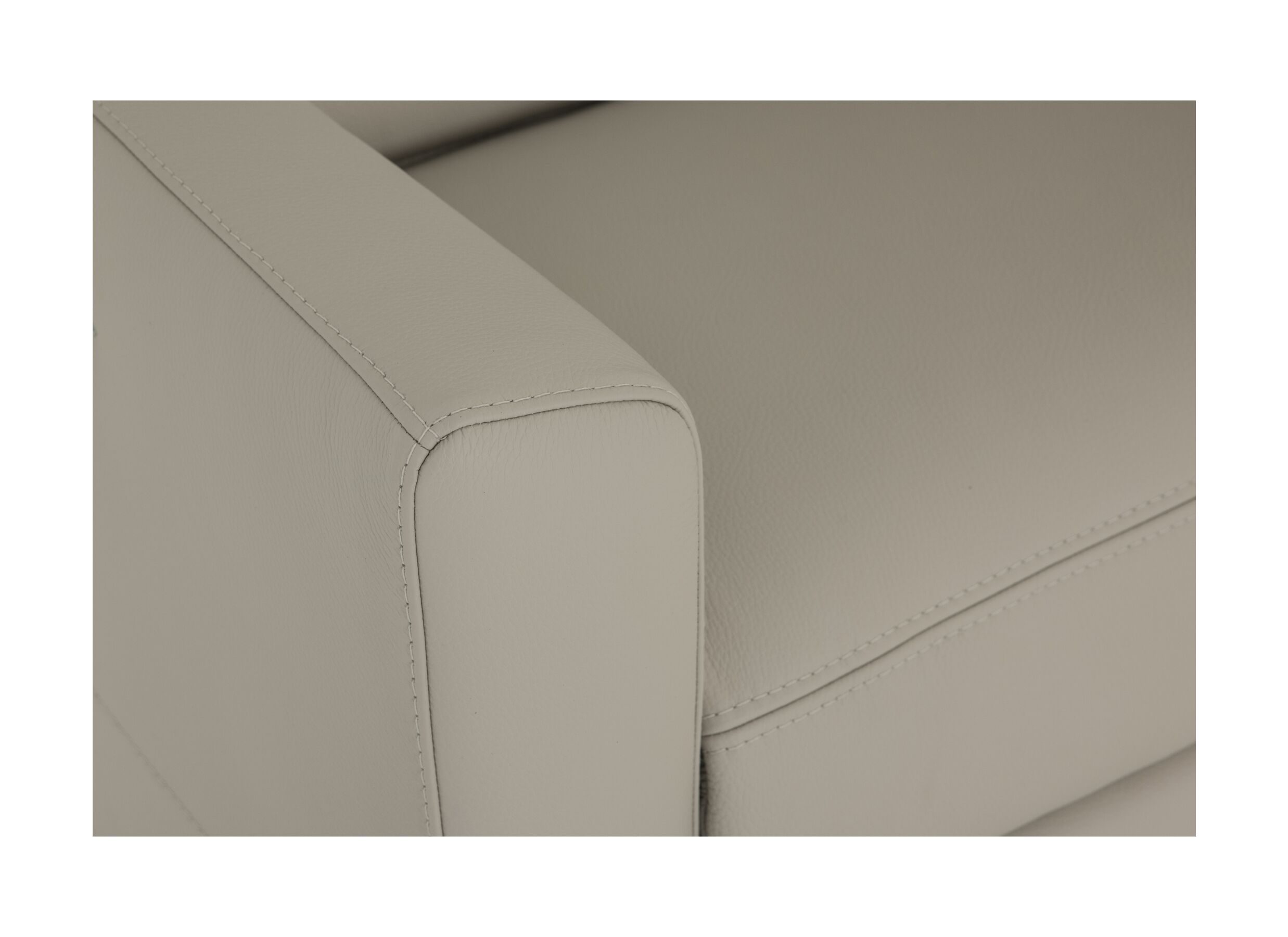 Detail - Canapé Dax 3+2+1 places - cuir - beige avec relax