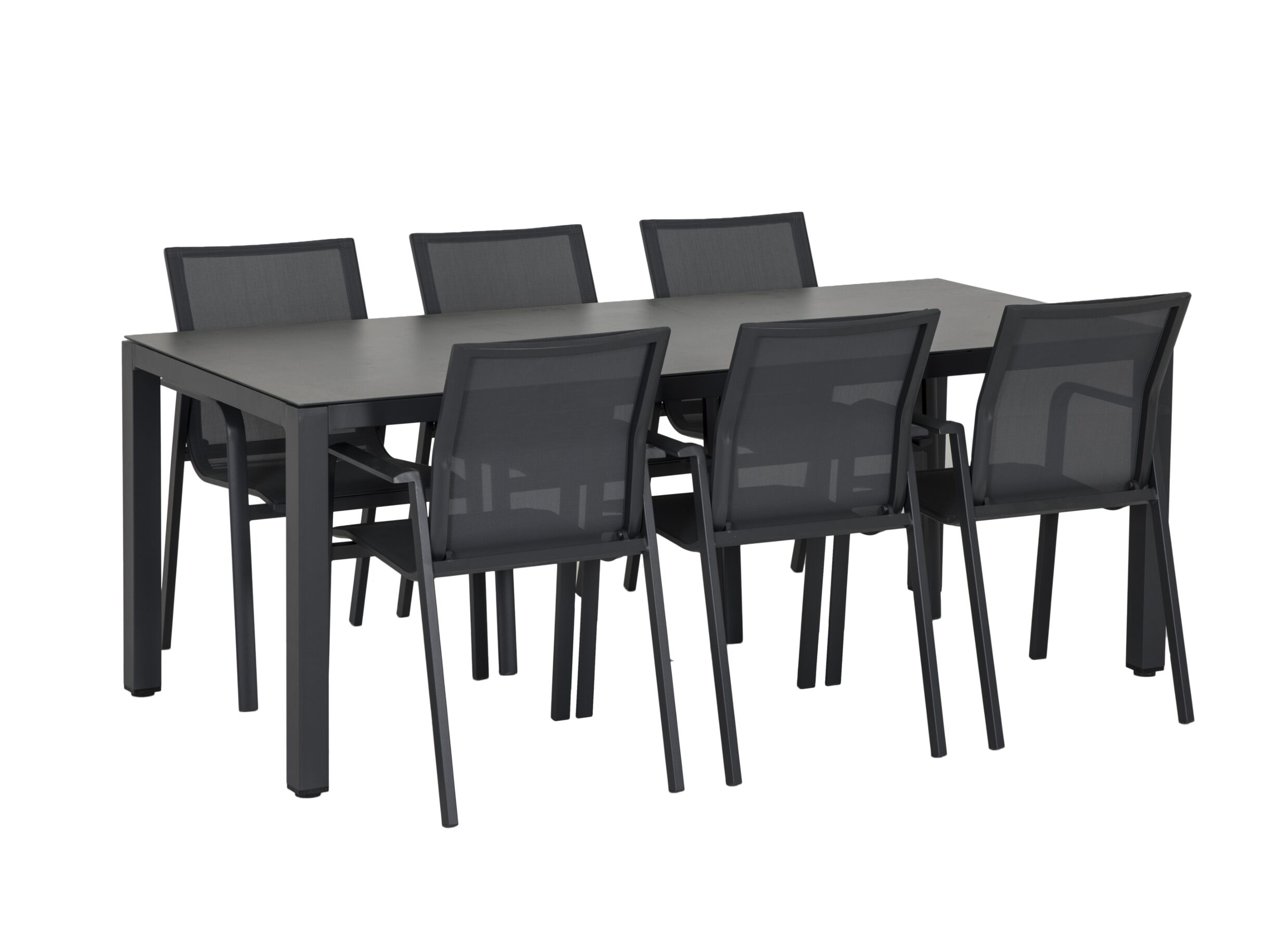 Tuinset Breeze 200x90cm met 6 tuinstoelen Party - Ensemble de jardin Breeze 200x90cm avec 6 chaises Party