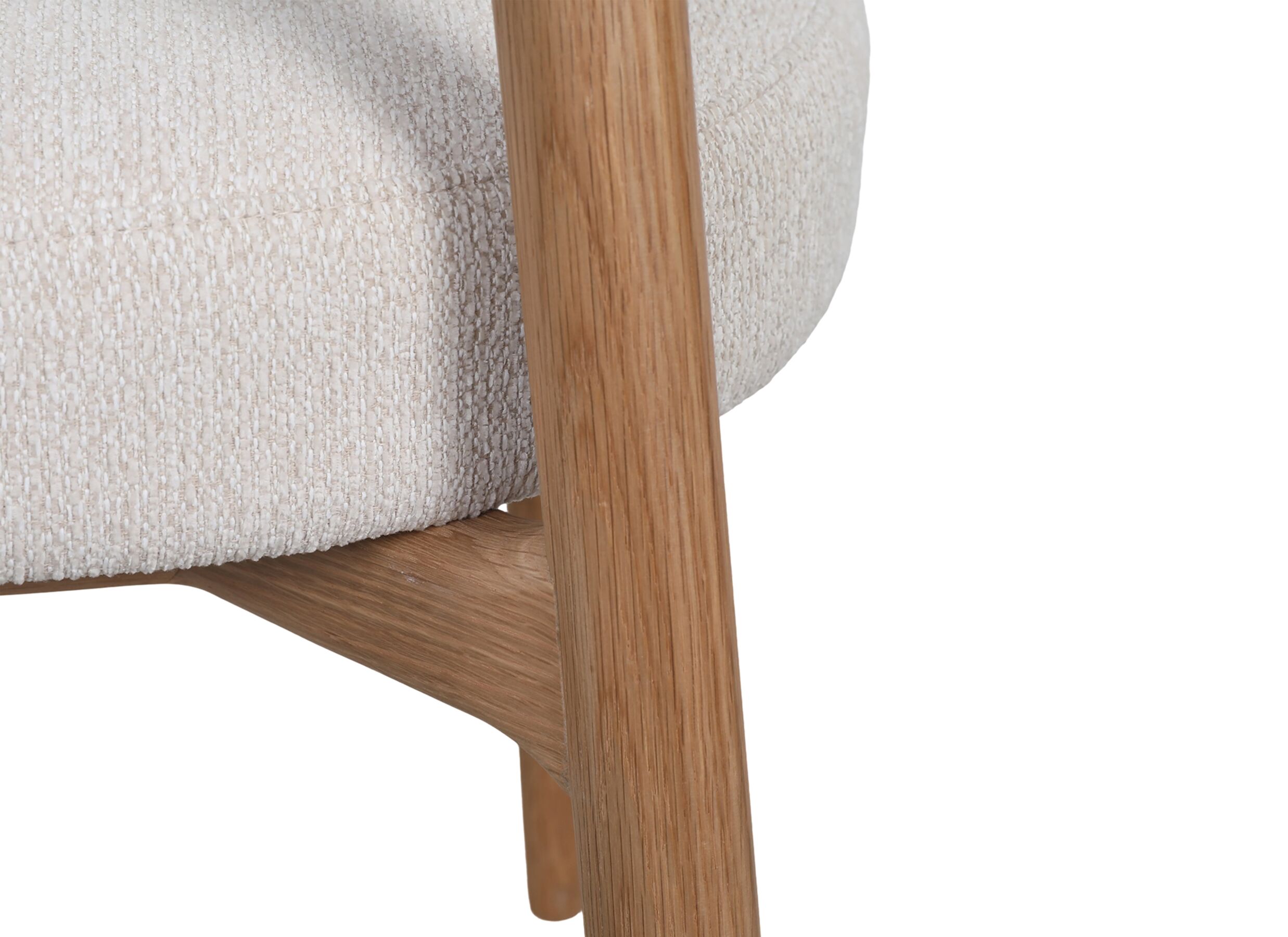 Detailfoto - Stoel Vitti 77x59x60cm - eik massief - white oak