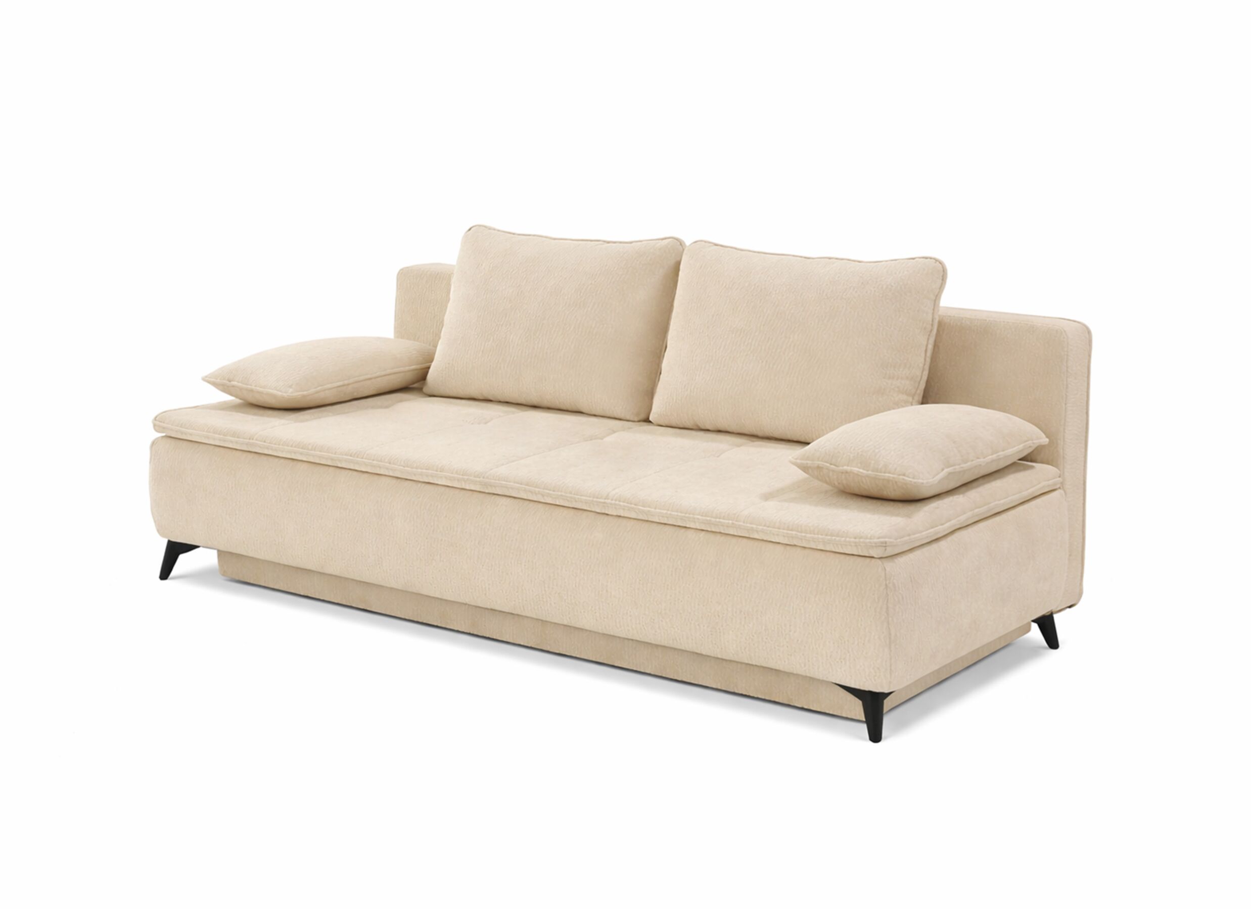 Plus Important - Canapé-lit Leandro 2 personnes - tissu - beige