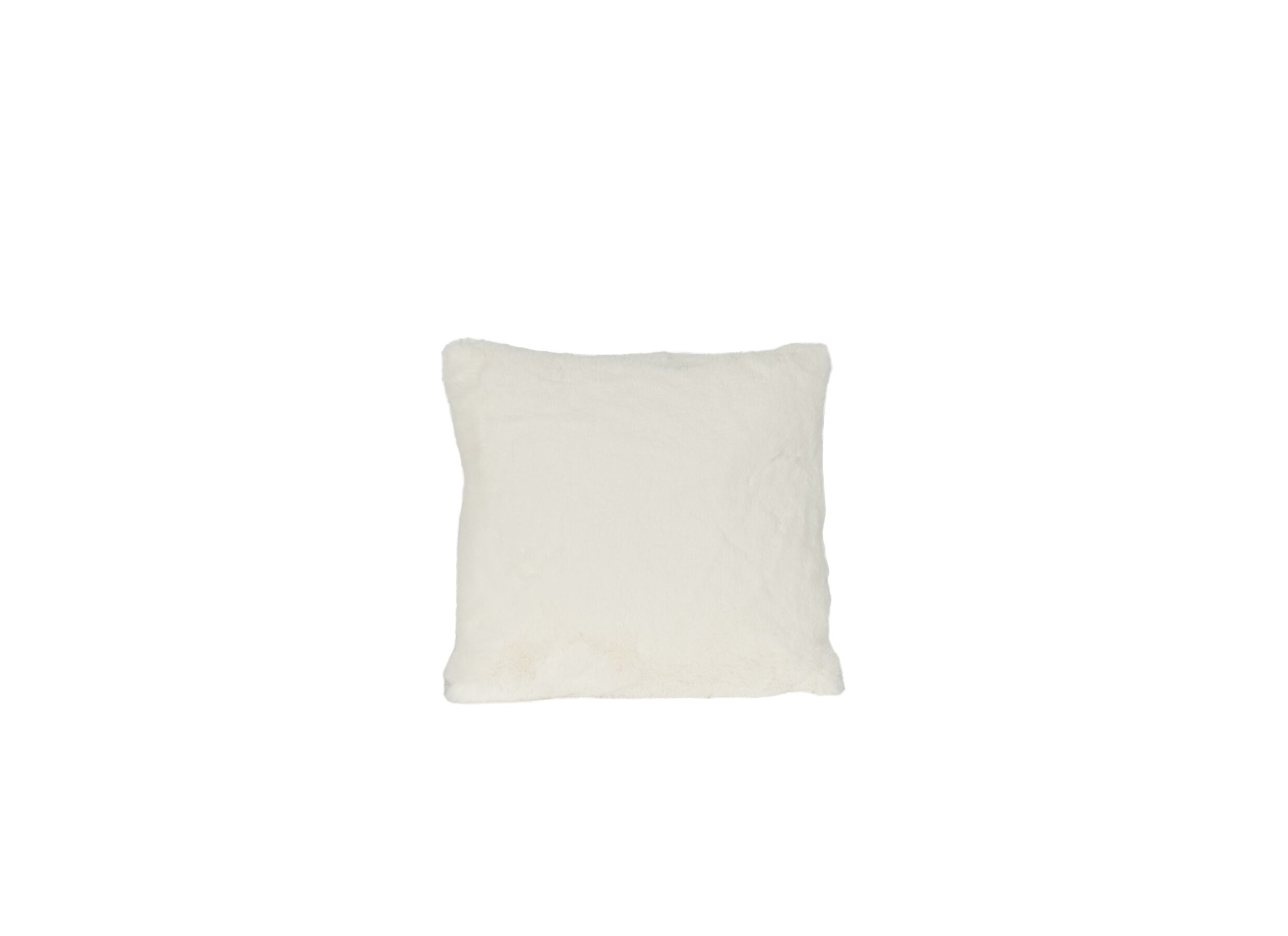 Plus Important - Coussin Duffie 45x45cm - imitation fourrure de lapin - blanc