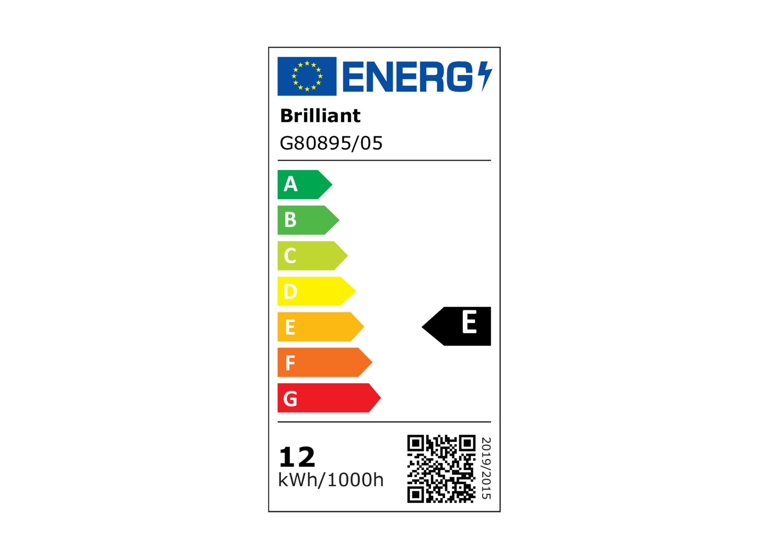 Label énergétique - Plafonnier Farah Ø26cm - plastique & métal - blanc