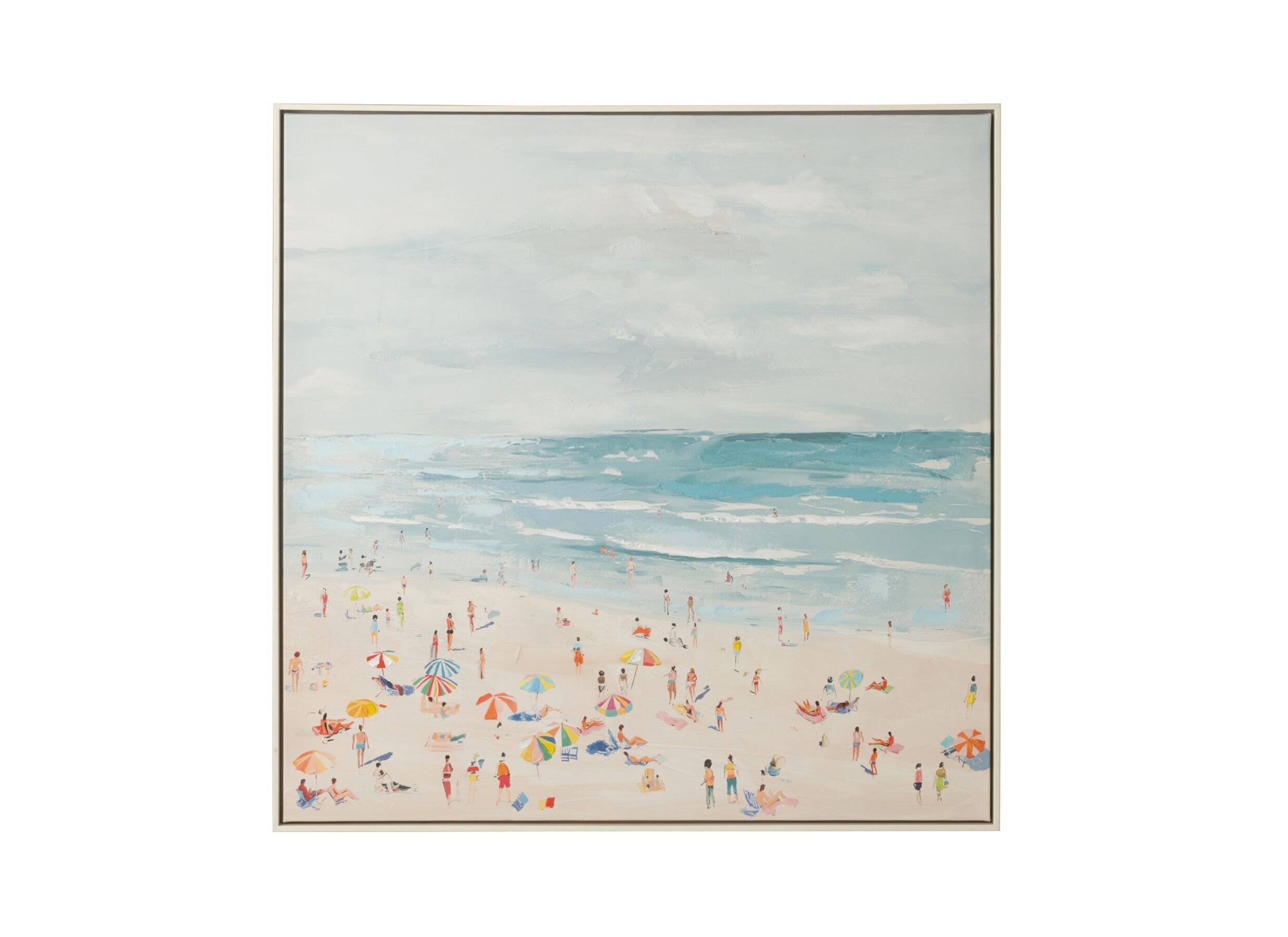Print op canvas Beach 80x80cm - Print op canvas Beach 80x80cm