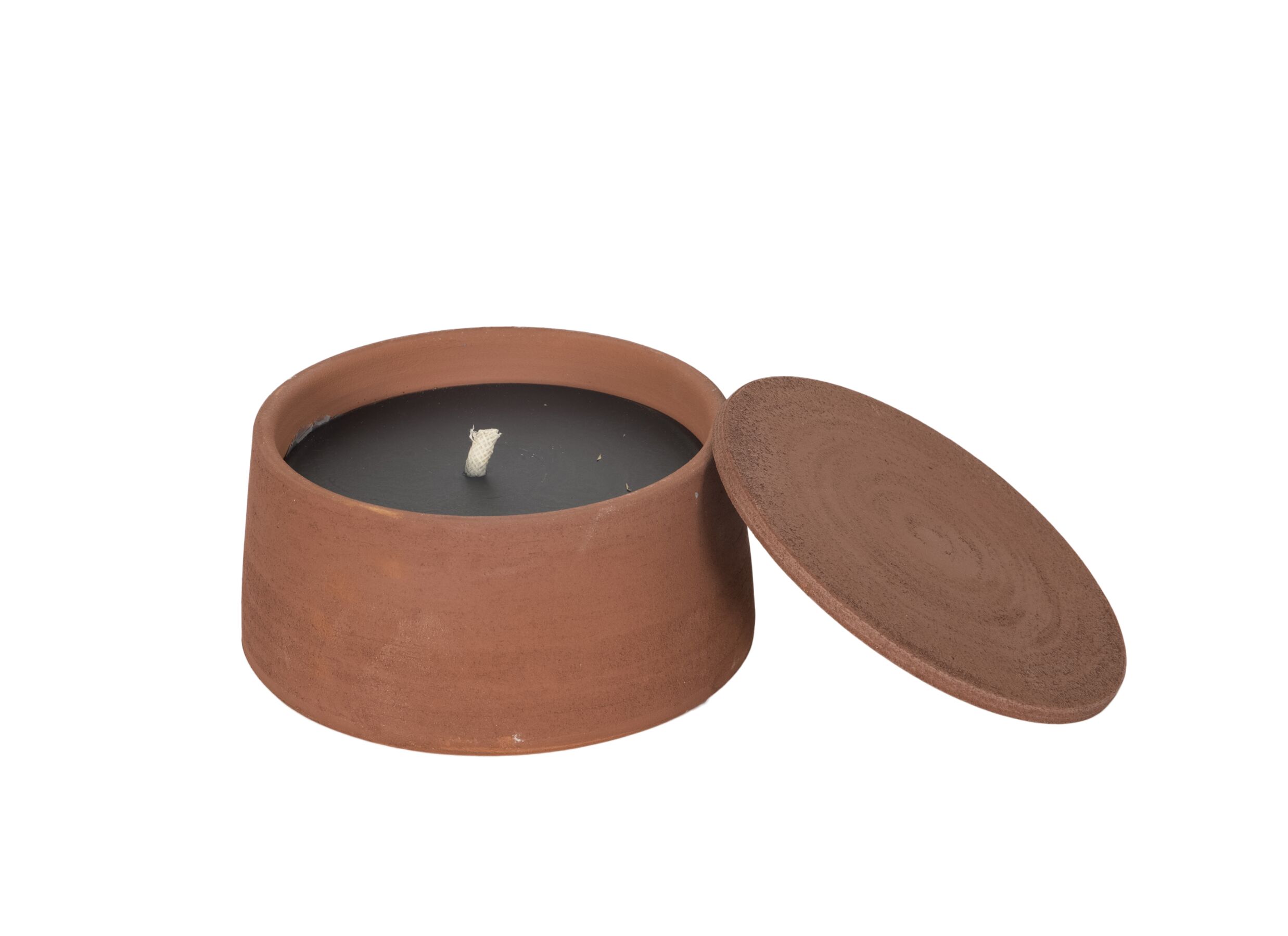 Overzichtsfoto - Geurkaars Outdoor lavendel Ø23x12cm - terracotta - rood