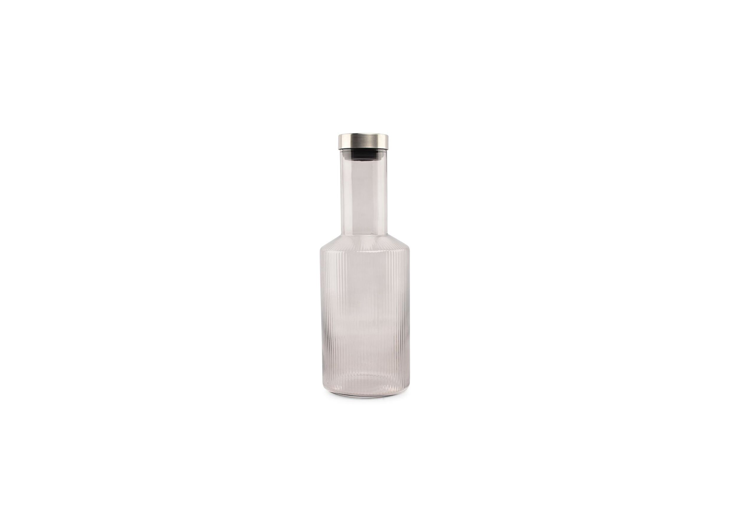 Fles Ray 1L - glas - grijs - met kurk - Bouteille Ray 1L - verre - gris - avec bouchon