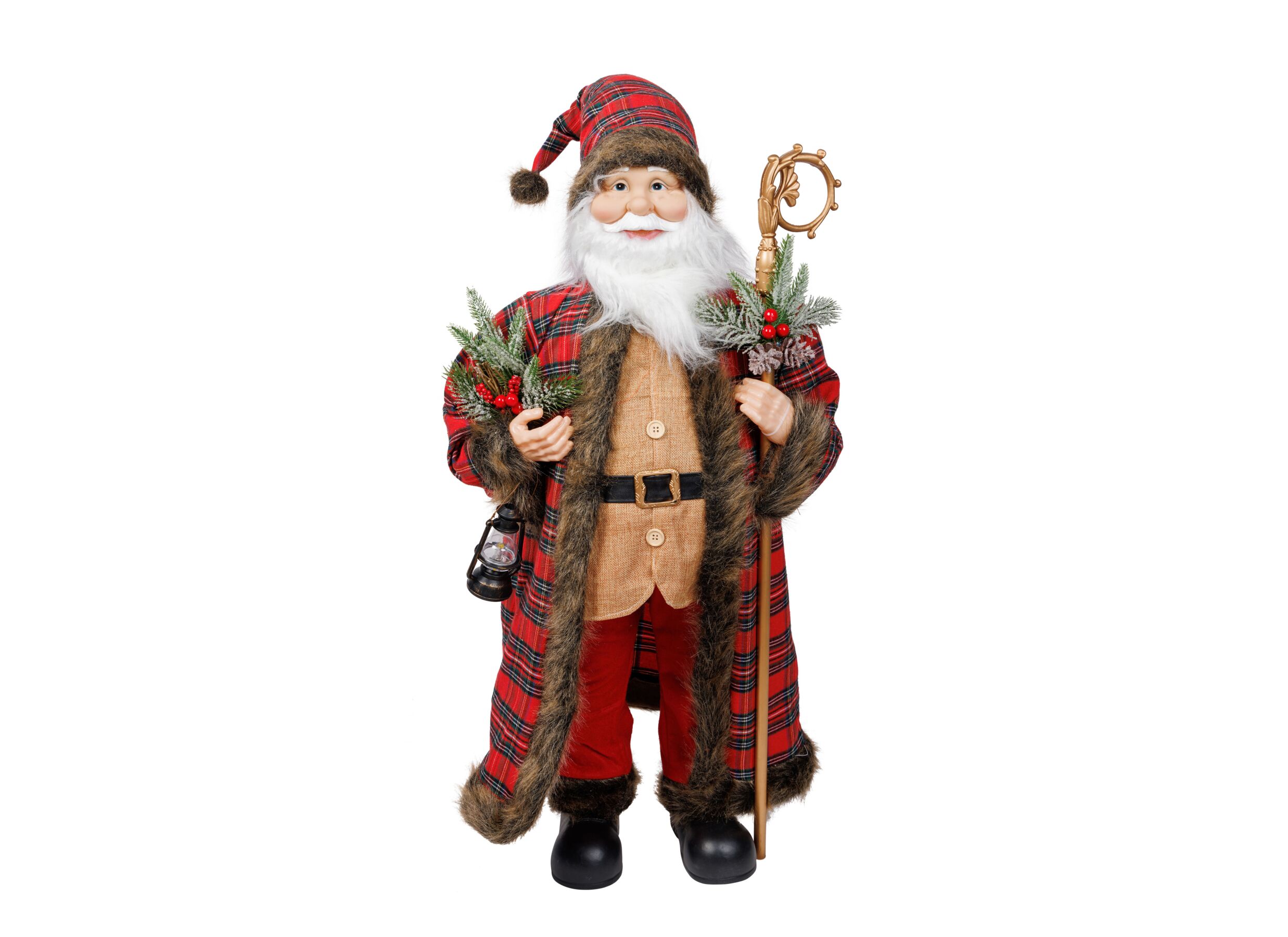Plus Important - Décoration de Noël Santa 45x35x91cm - tissu - multicolor