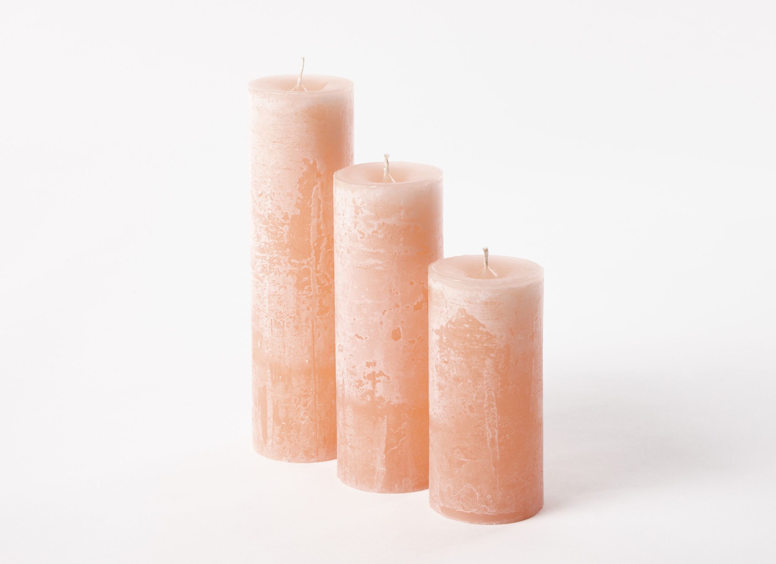 Kaars Ø7xH10cm - paraffine - zalmroze - Bougie Ø7xH10cm - paraffine - rose saumon
