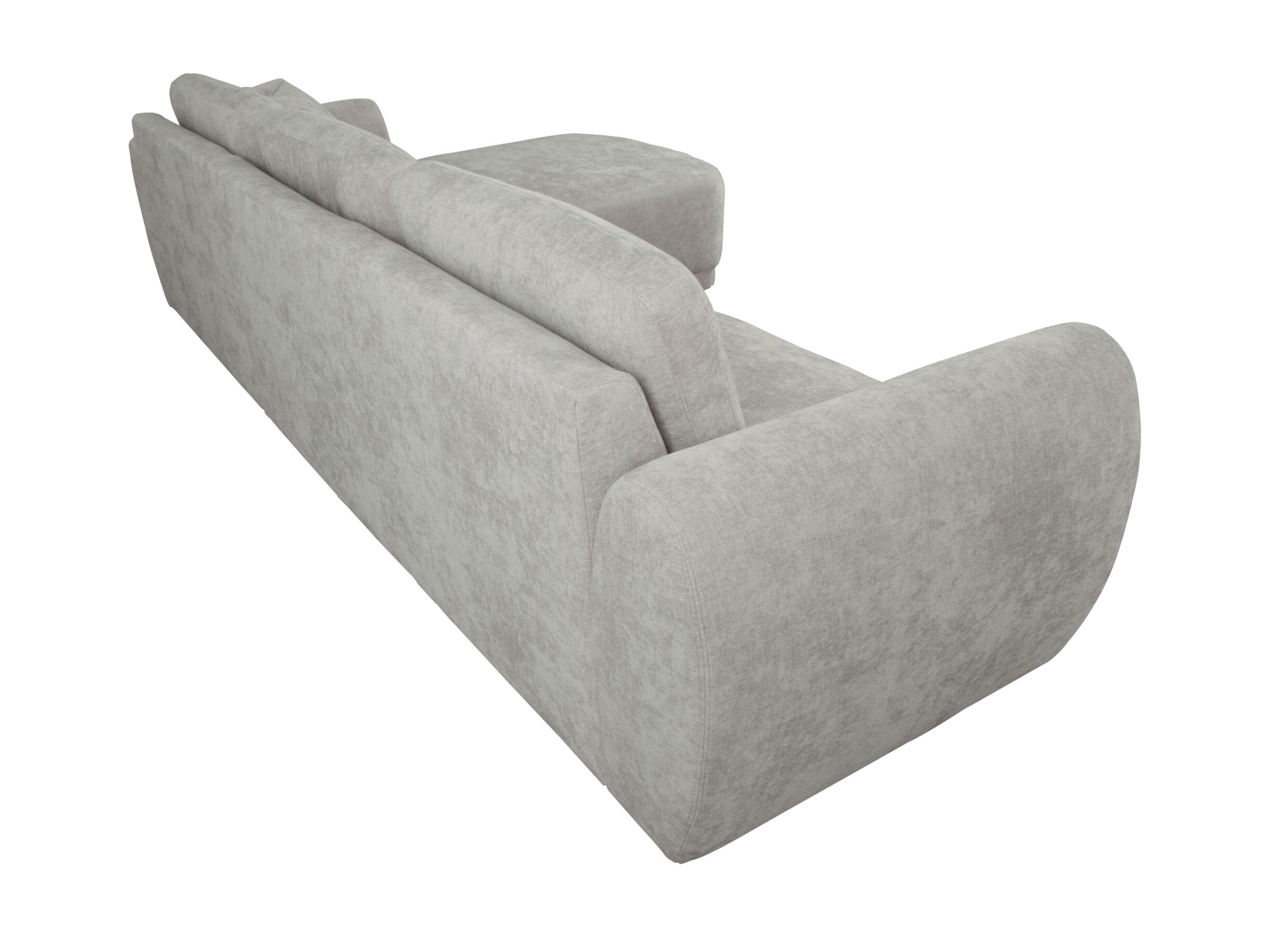 Aperçu - Canapé d'angle Fuji 337x188cm - tissu - gris clair