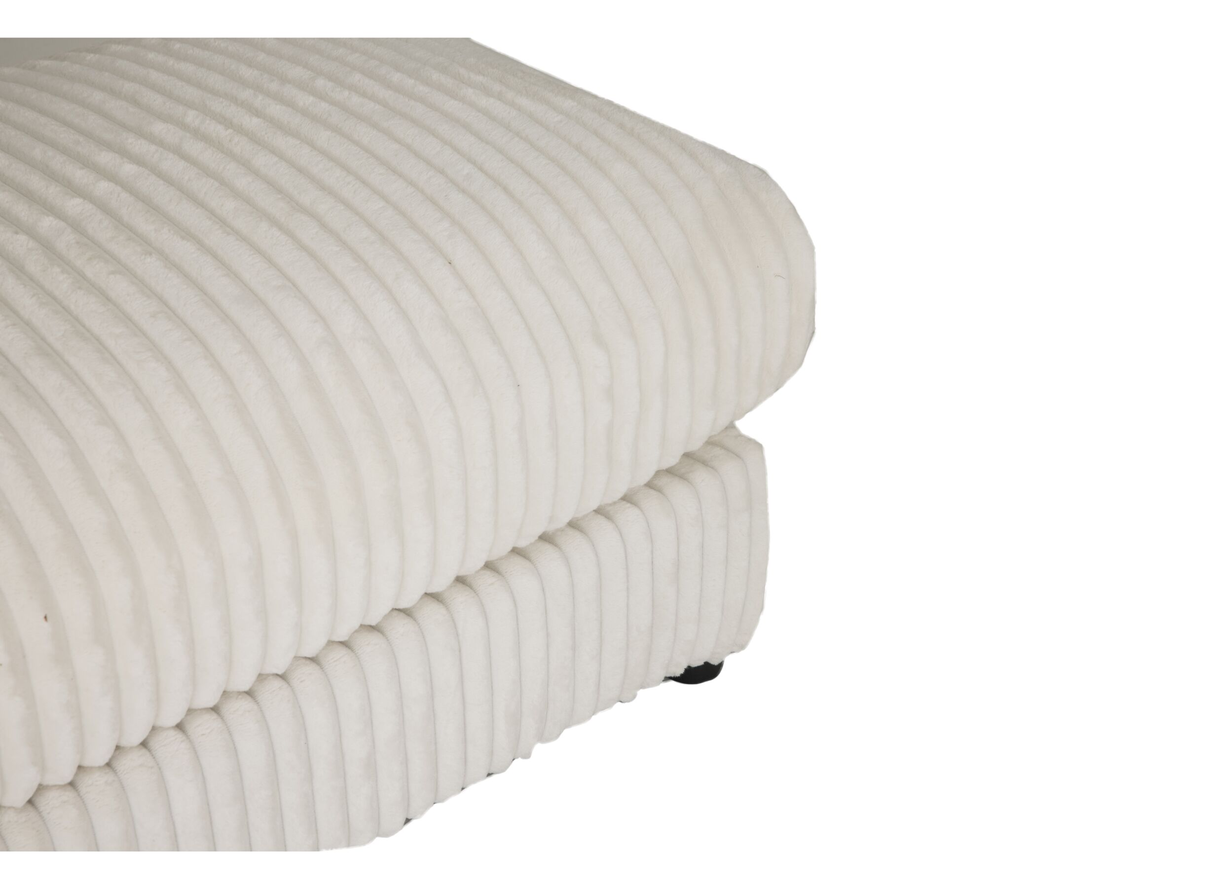 Detail - Pouf Condotti 128x66cm - corduroy - blanc