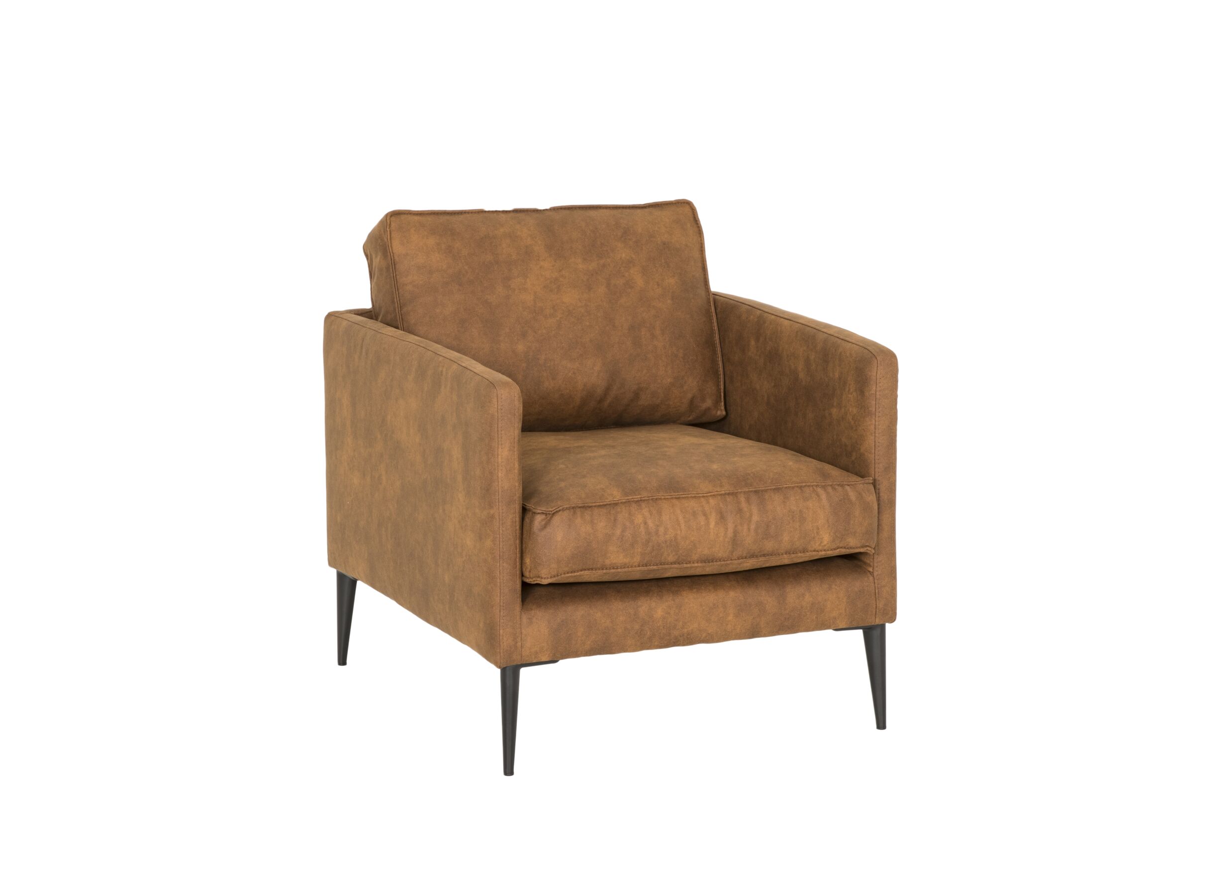 Fauteuil Justin 72x84x78cm - stof - bruin