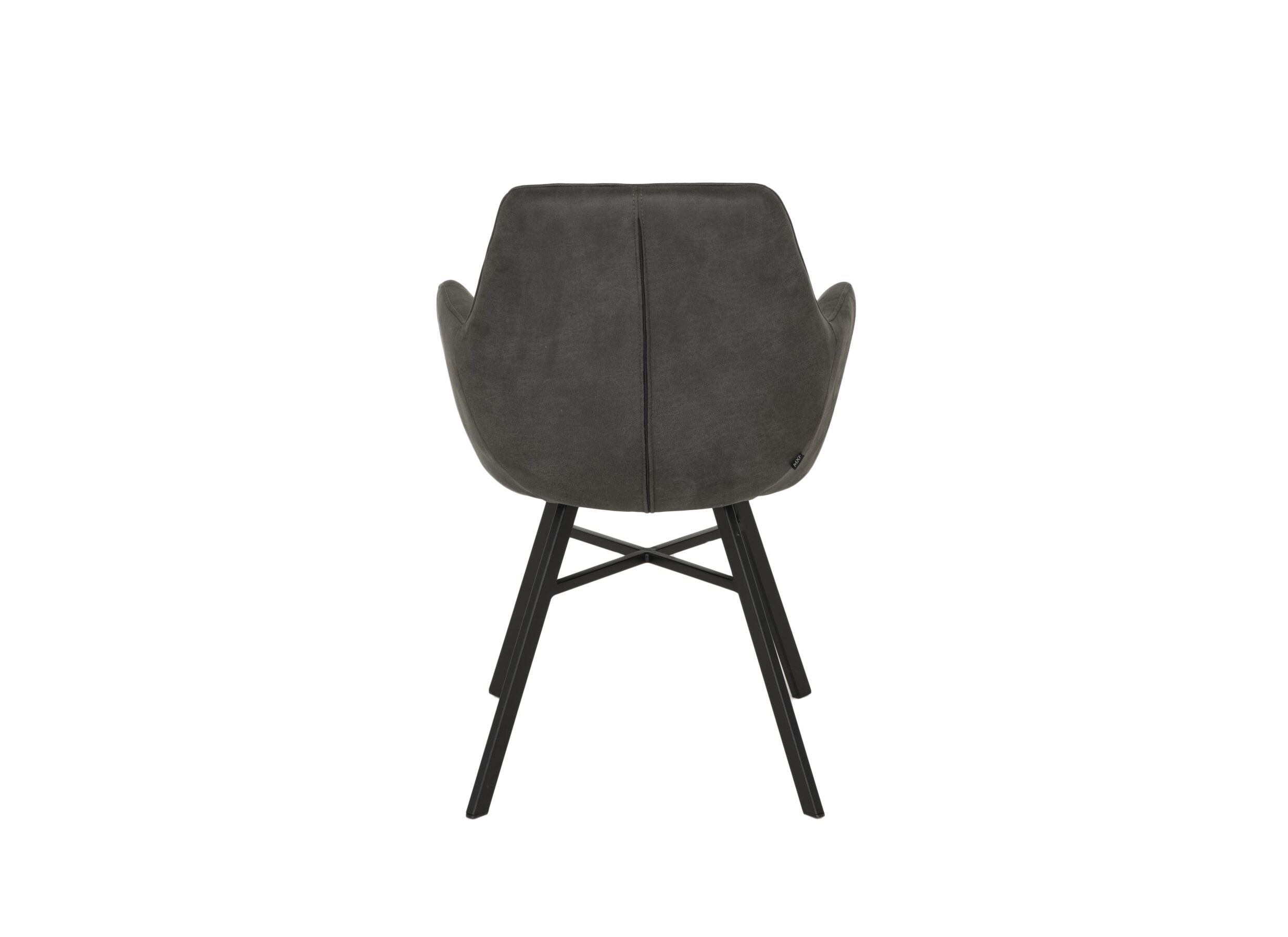 Chaise Nelson 58x63x85cm - microfibre - anthracite