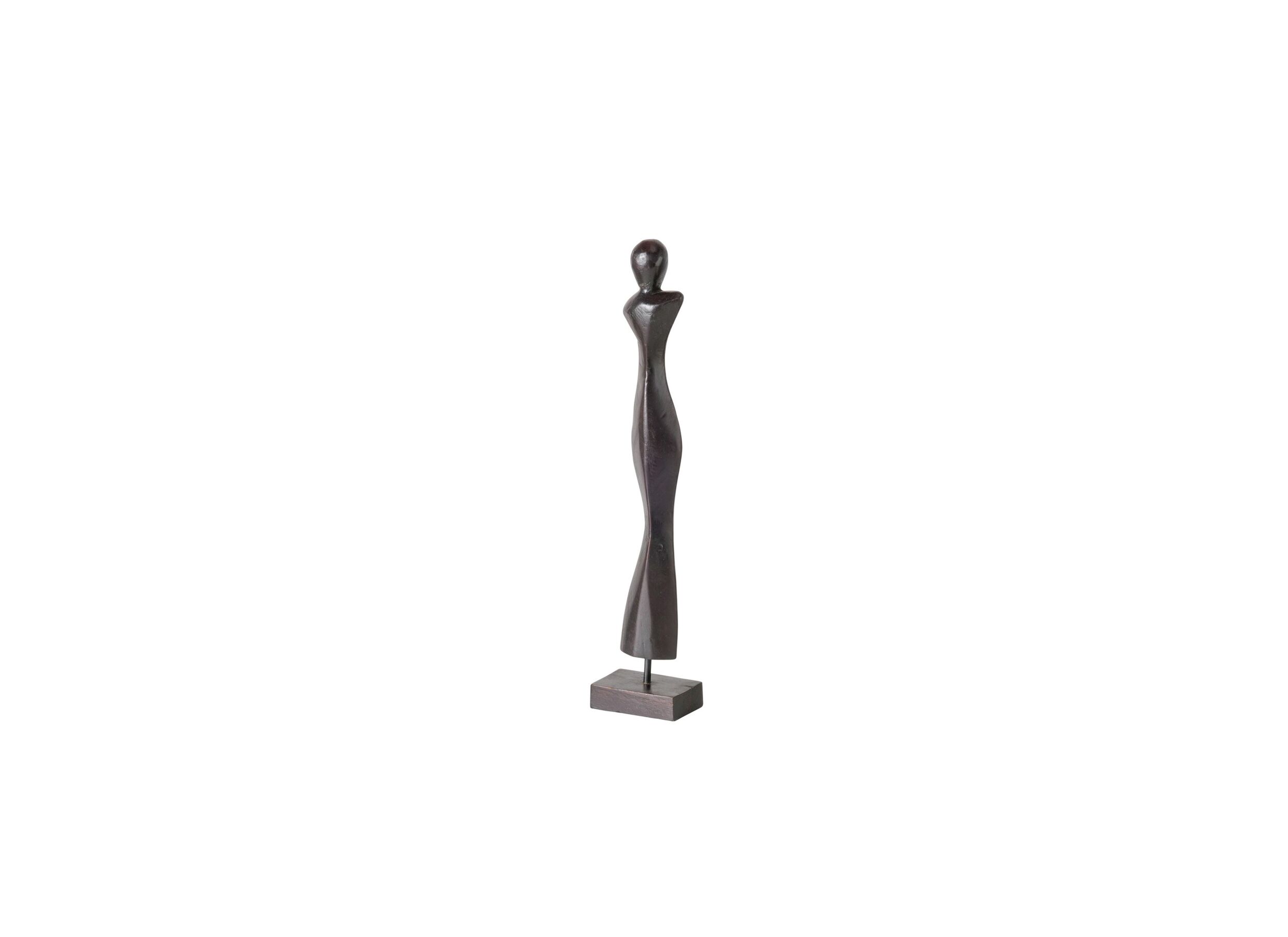 Beeld vrouw Kvinna H52cm - mango massief - mat zwart - Statue femme Kvinna H52cm - mangue massif - noir mat