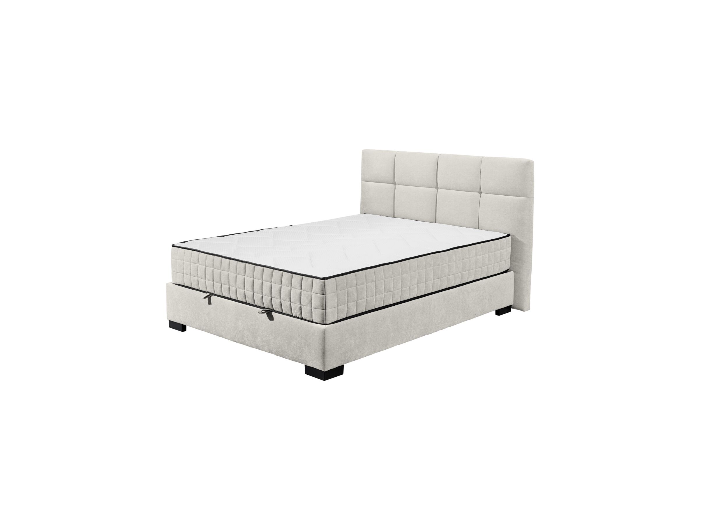 Bedbox Nagol A 140x200cm met opbergruimte stof beige - Lit box Nagol A 140x200cm avec rangement tissu beige