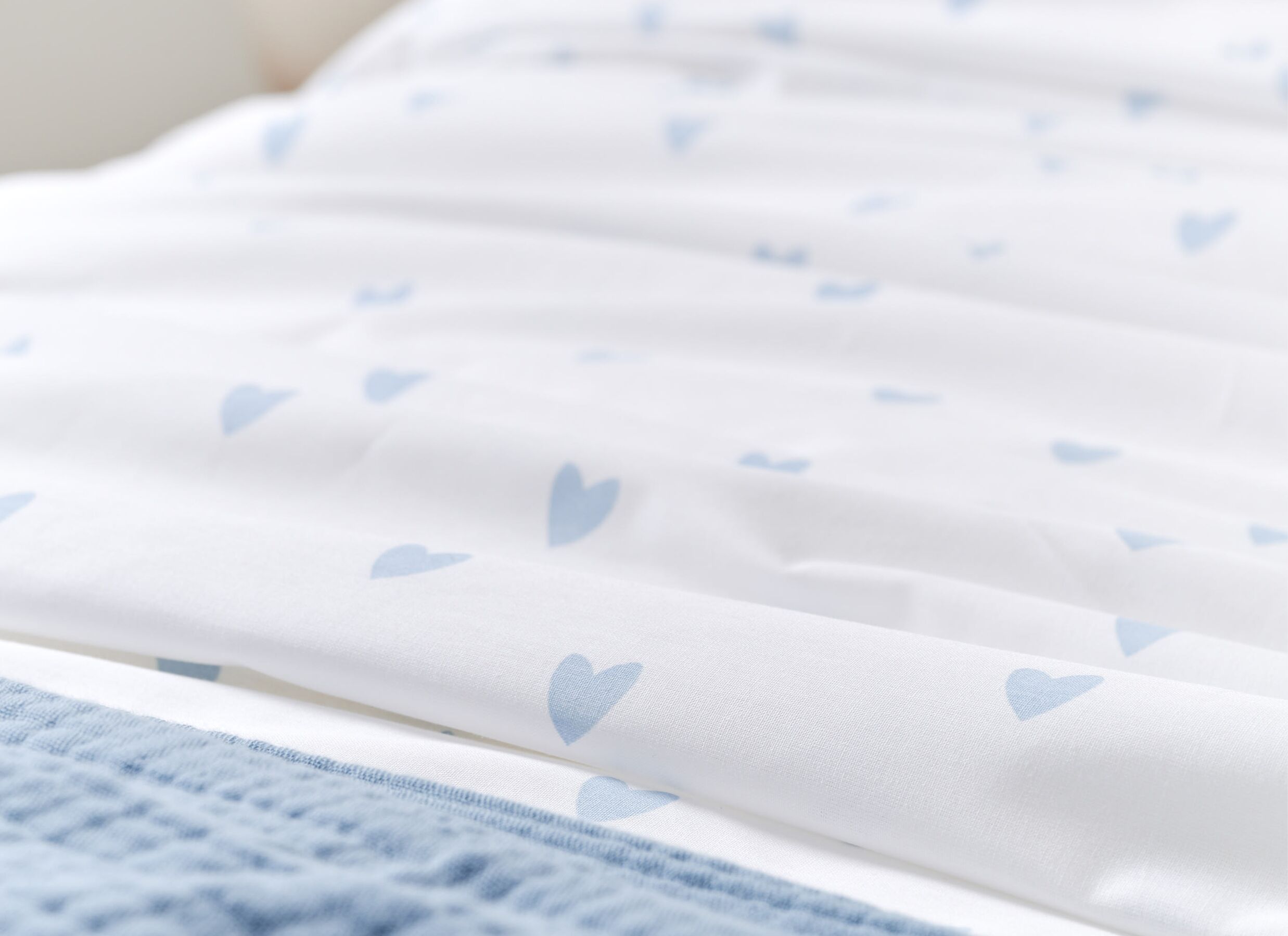 Foto ambiance - Housse de couette 240x200/220cm - coton - bleu & blanc