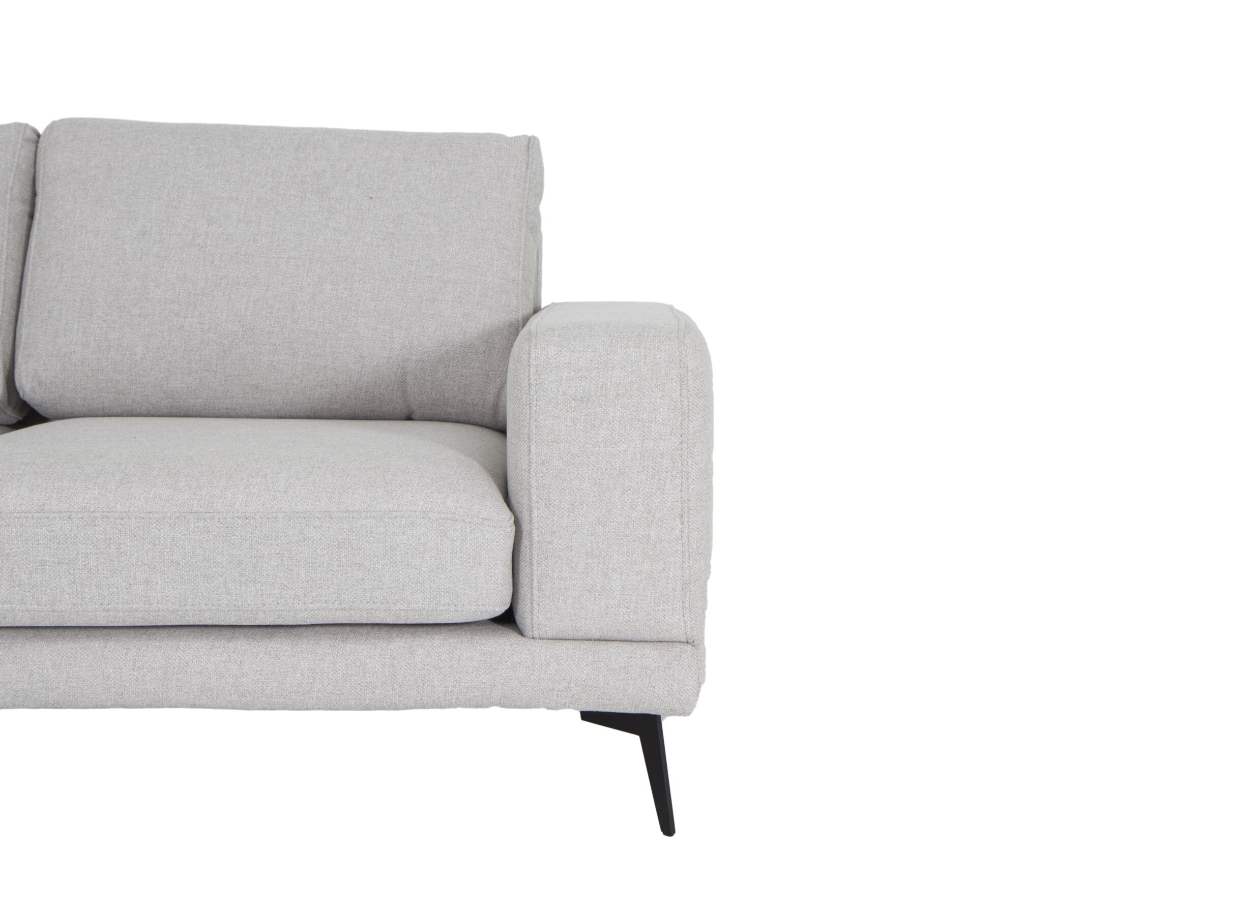 Canapé d'angle Eston 284x219cm - tissu - gris clair