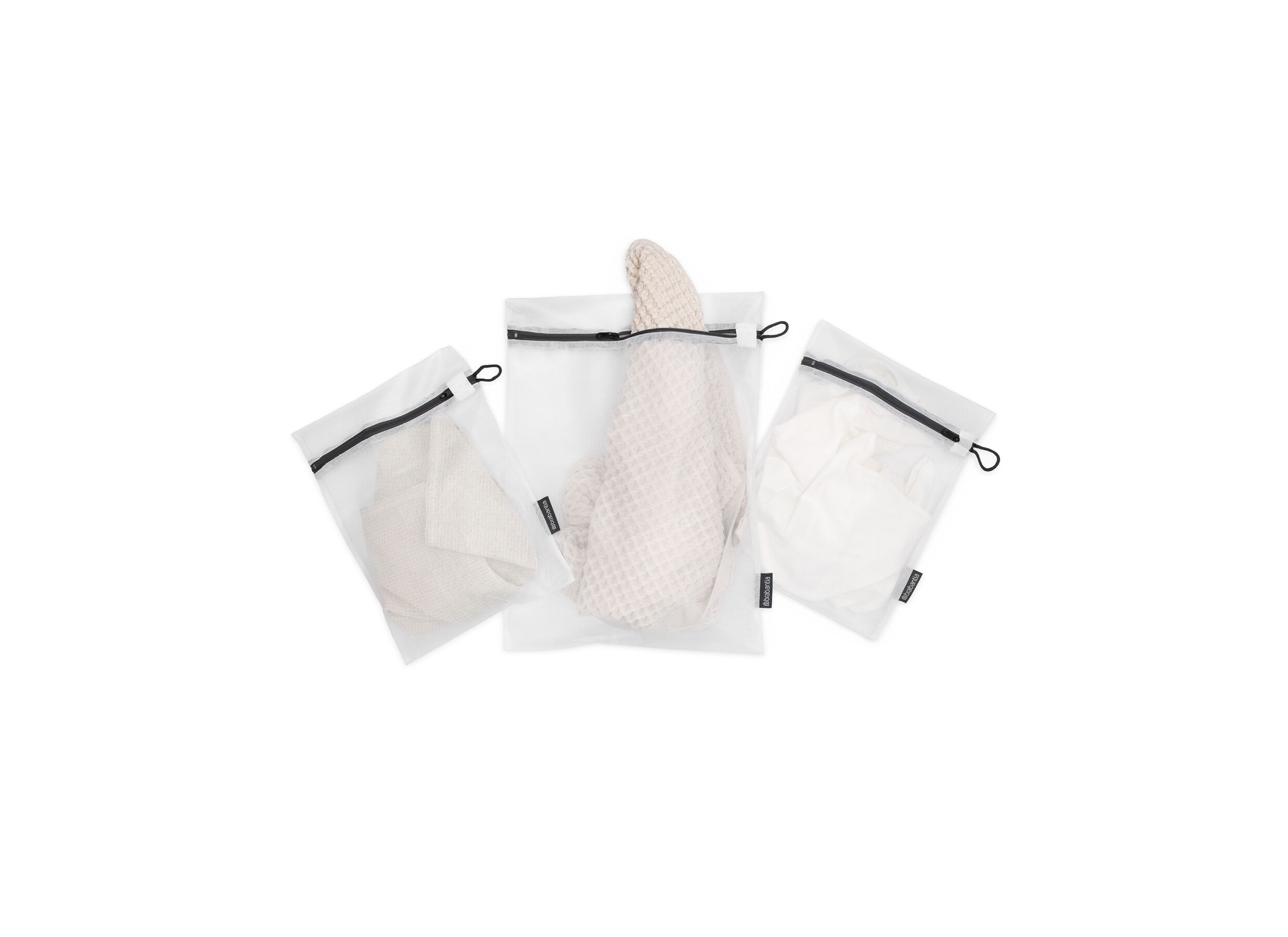 Waszak 33,8x44,5cm wit grijs set van 3