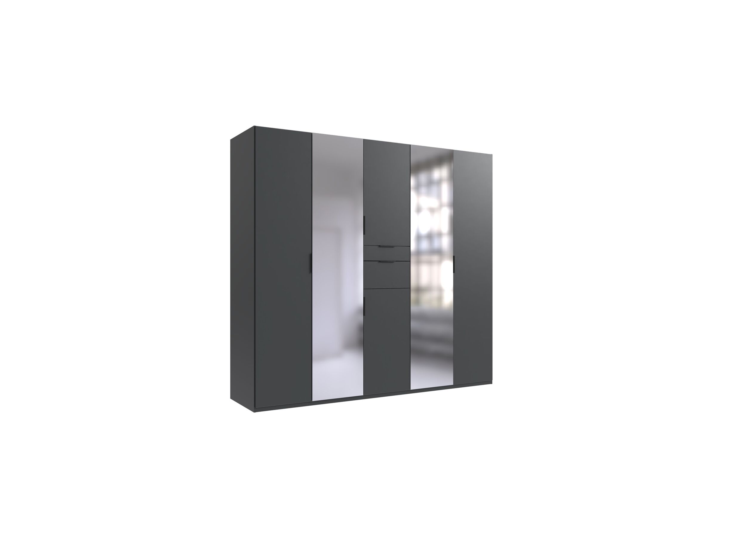 Kleerkast Moldau 225cm - decor - grafiet - Garde-robe Moldau 225cm - décor - graphite