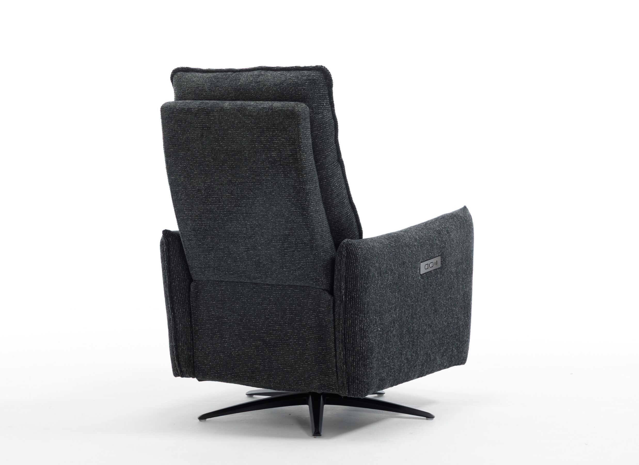 Aperçu - Fauteuil relax Jorge électrique - tissu - gris