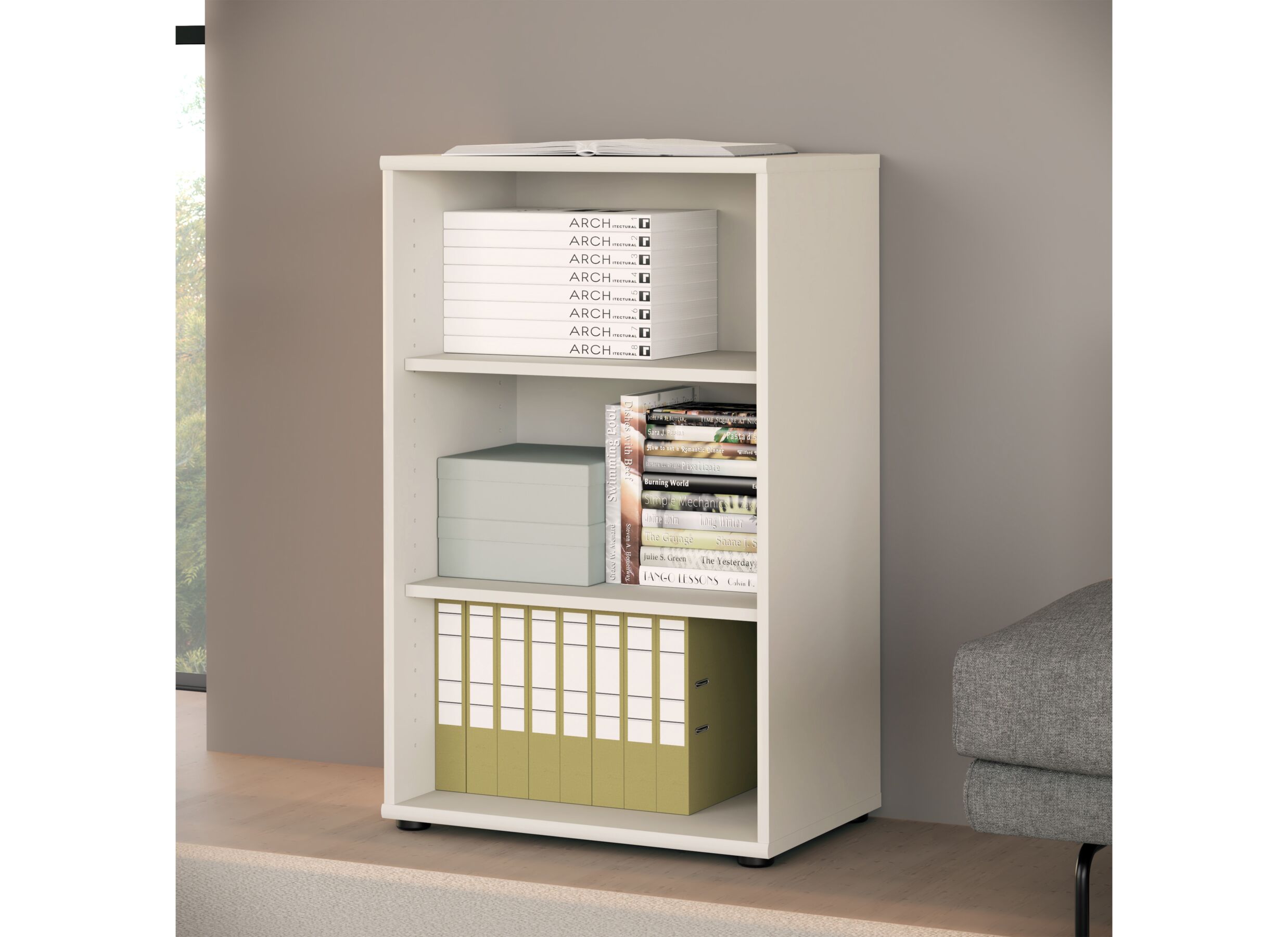 Sfeerfoto - Boekenkast Topic 54x35x86cm - decor - cashmere