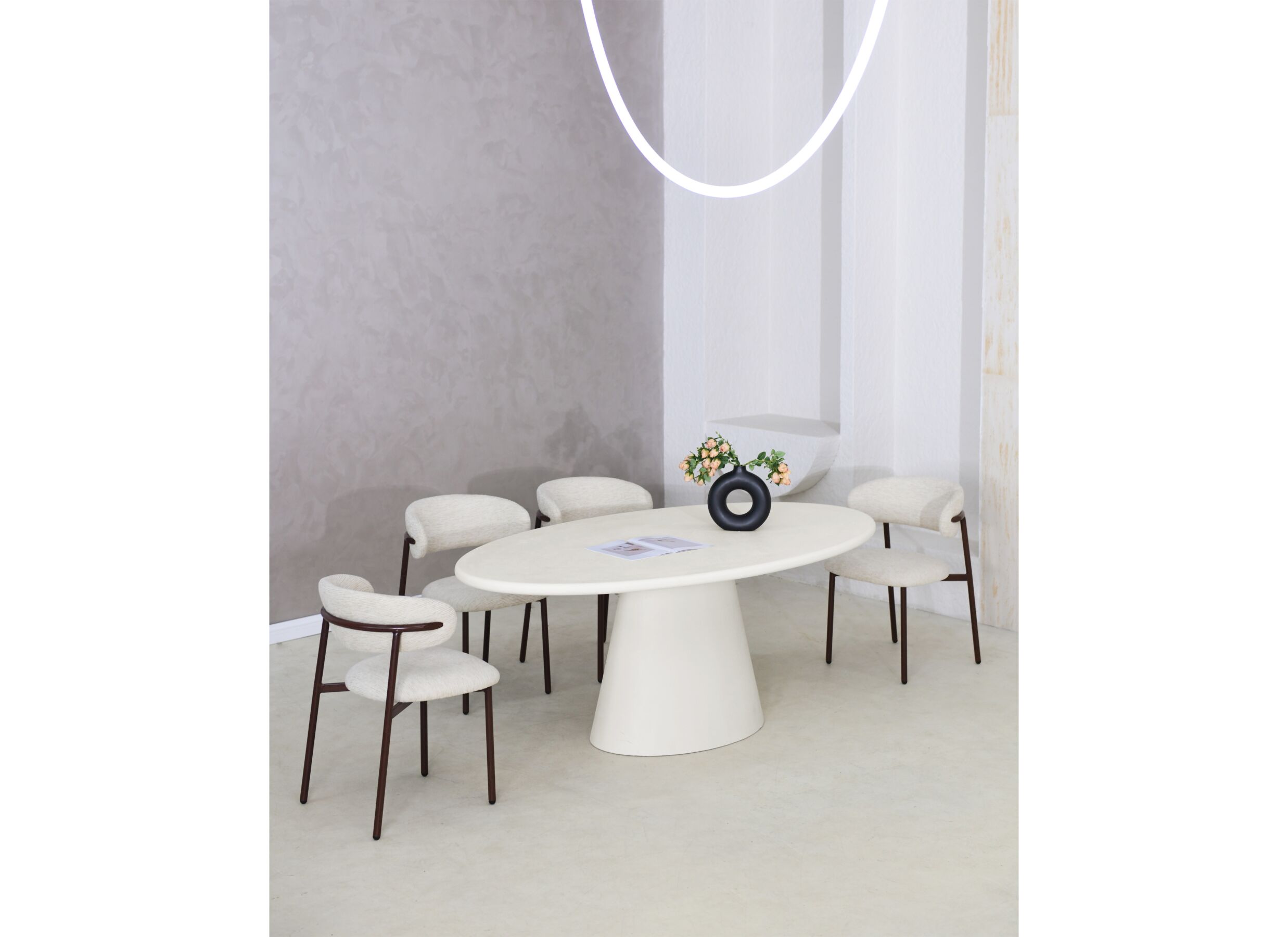 Sfeerfoto - Tafel TF2402 200x110cm - cementex - wit