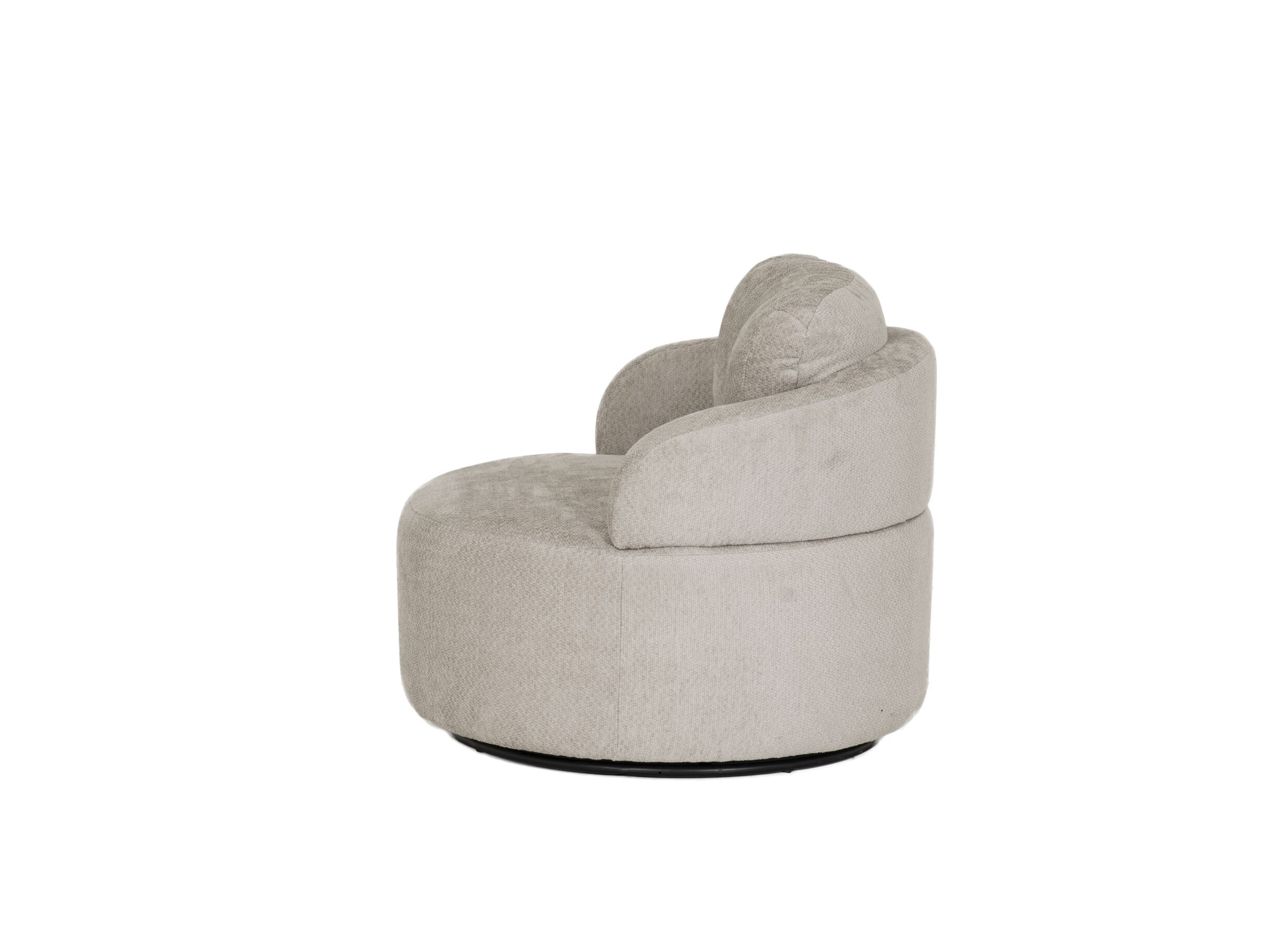 Aperçu - Fauteuil pivotant Noto Ø94x80cm - tissu - beige