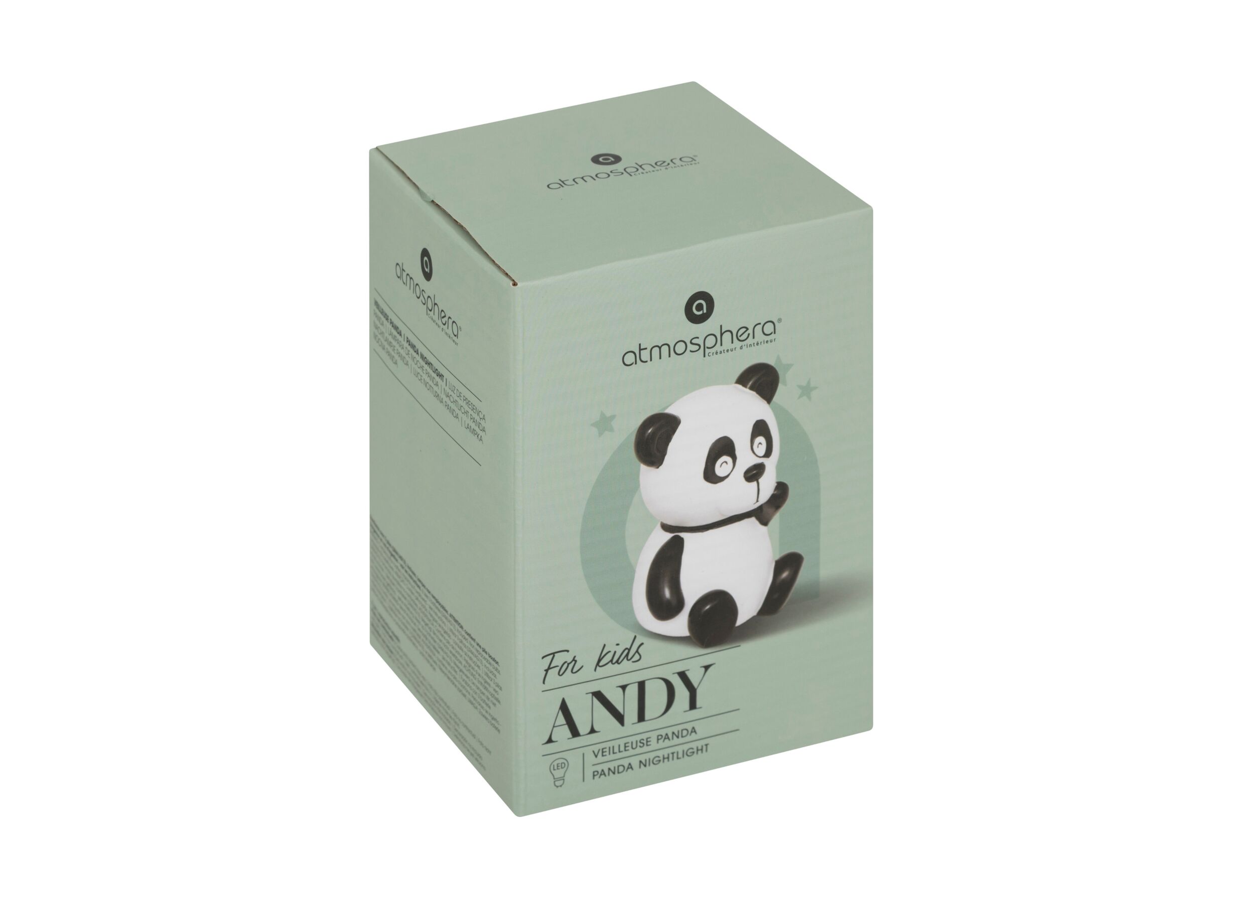 Aperçu - Veilleuse Panda H13,5cm - plastique - blanc/noir batterie incluse