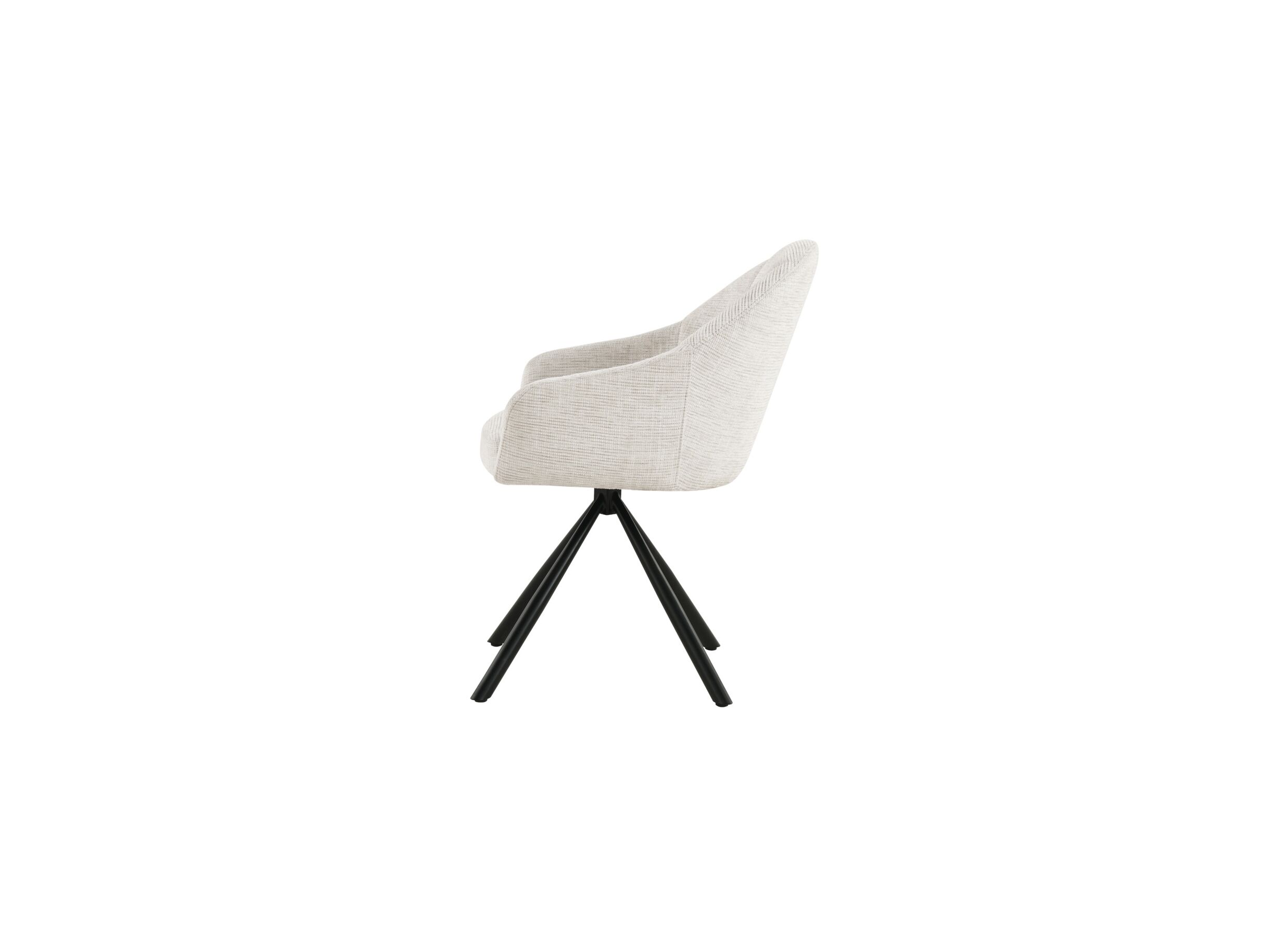 Overzichtsfoto - Draaistoel Alani 51,5x63x87cm - linnen - beige