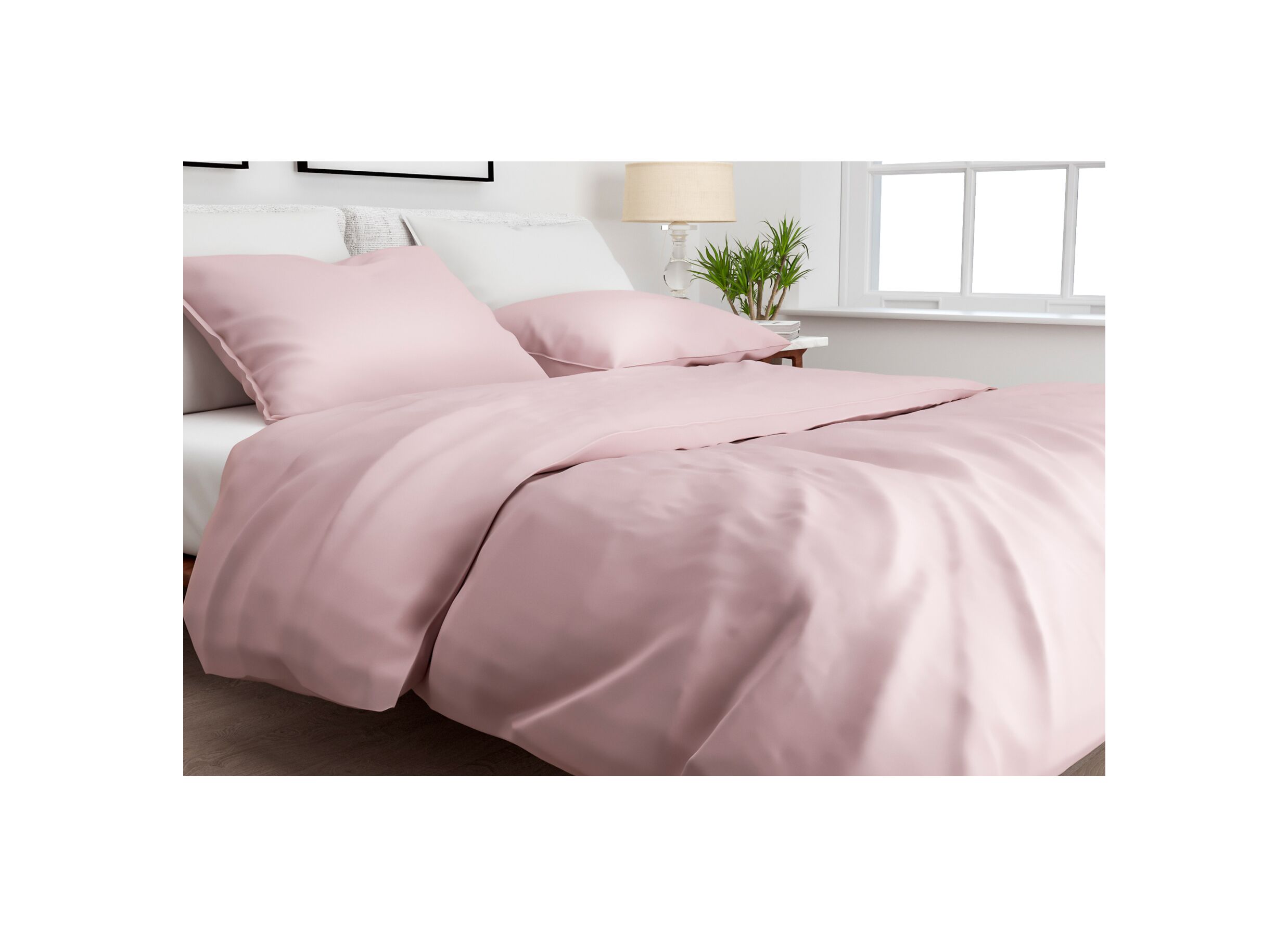 Foto ambiance - Housse de couette 260x240cm coton satin