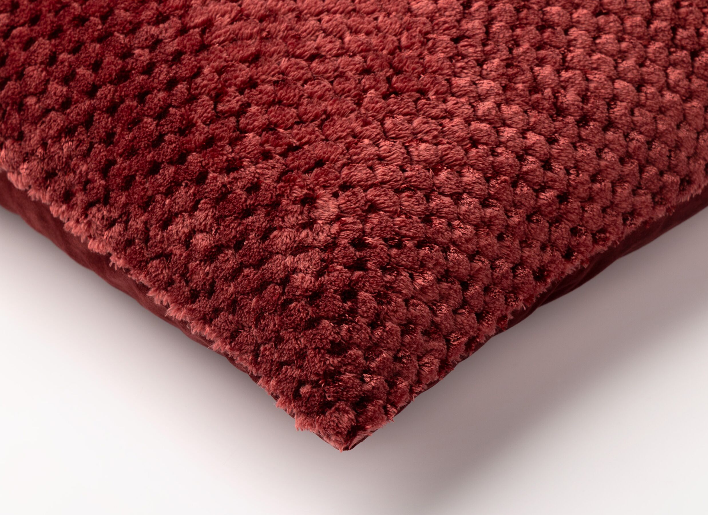 Detail - Coussin Mick 45x45cm - polyester - merlot