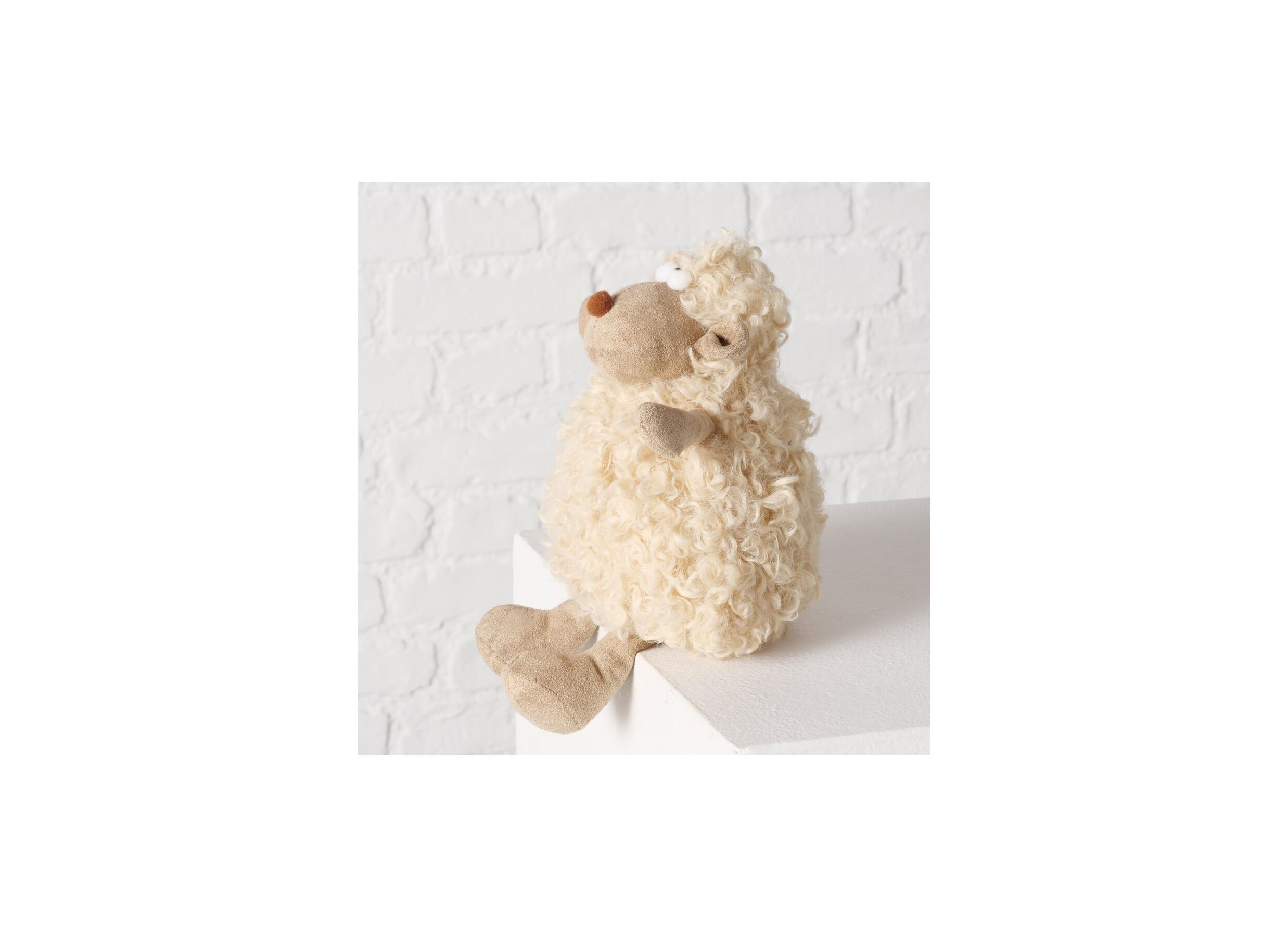 Foto ambiance - Figurine Mouton Hylda H15cm - polyester - brun