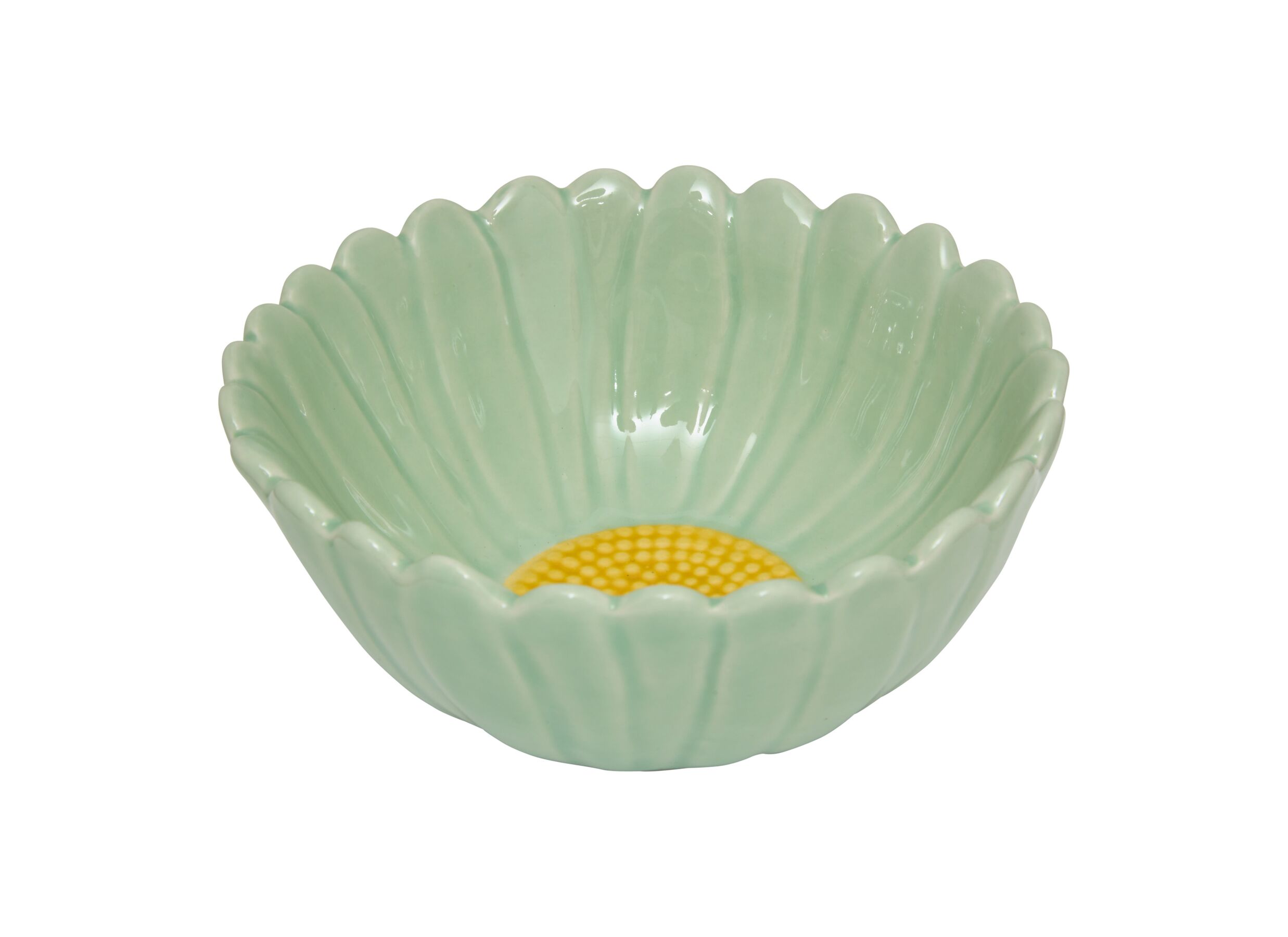 Aperçu - Bol Fleurs 15x7cm - grès - rose & vert