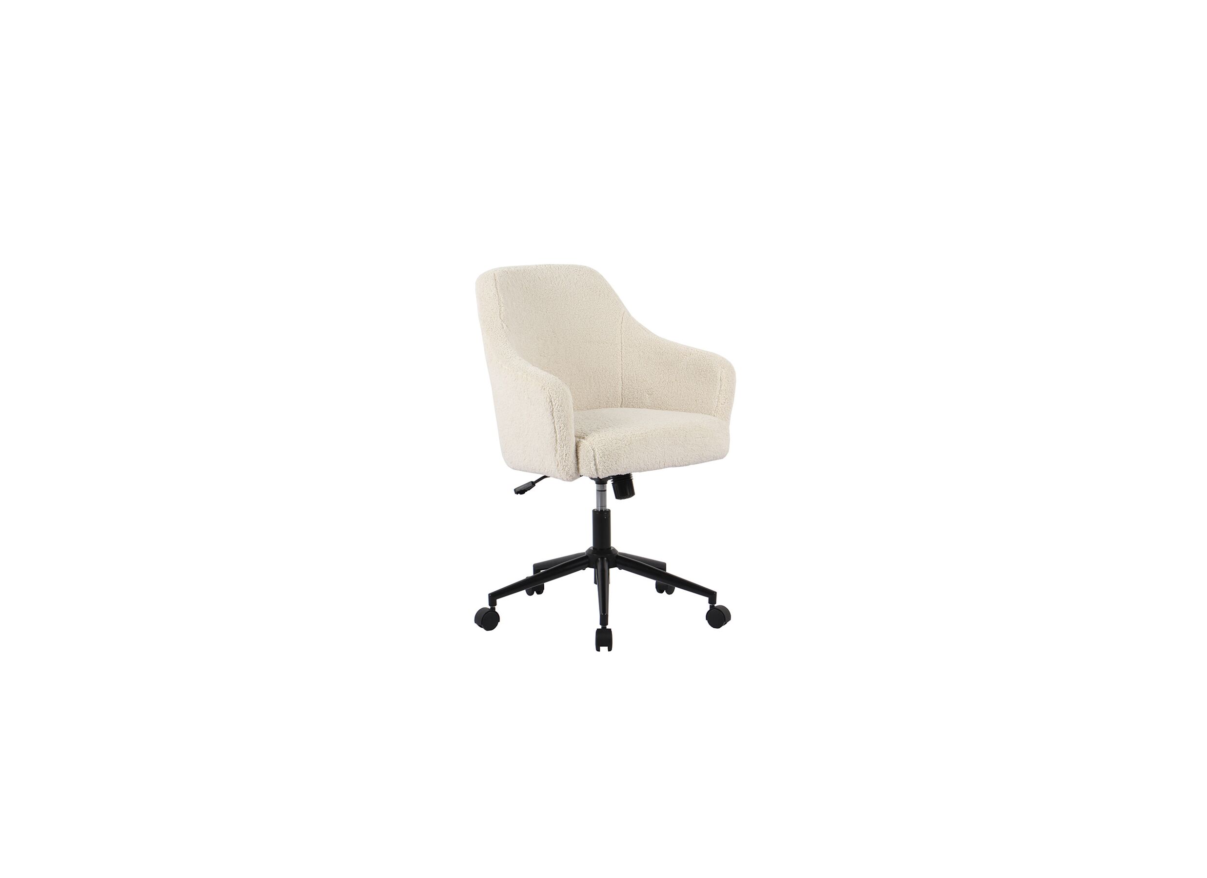 Chaise de bureau Icy blanc - Chaise de bureau Icy 66x63x87,5cm - tissu - blanc