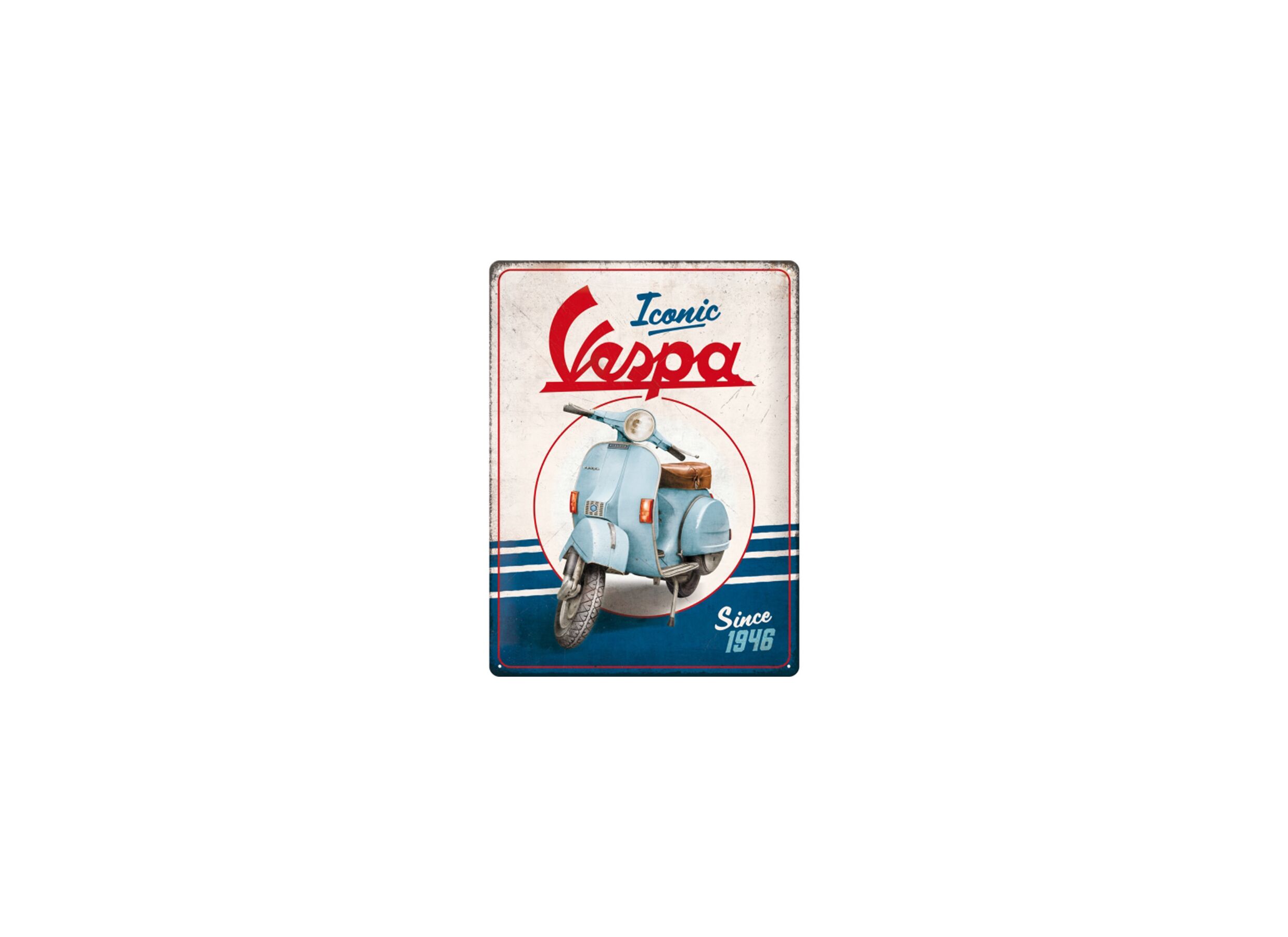 Plaque 30x40cm Vespa - Plaque Vespa 40x30cm - métal - multicolore