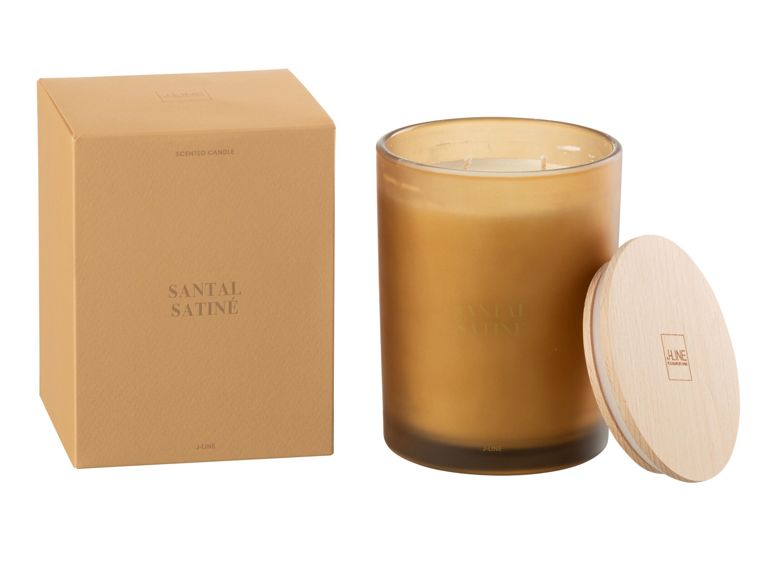 Plus Important - Bougie parfumée Santal Satine Ø10,5cm - verre/paraffine - orange